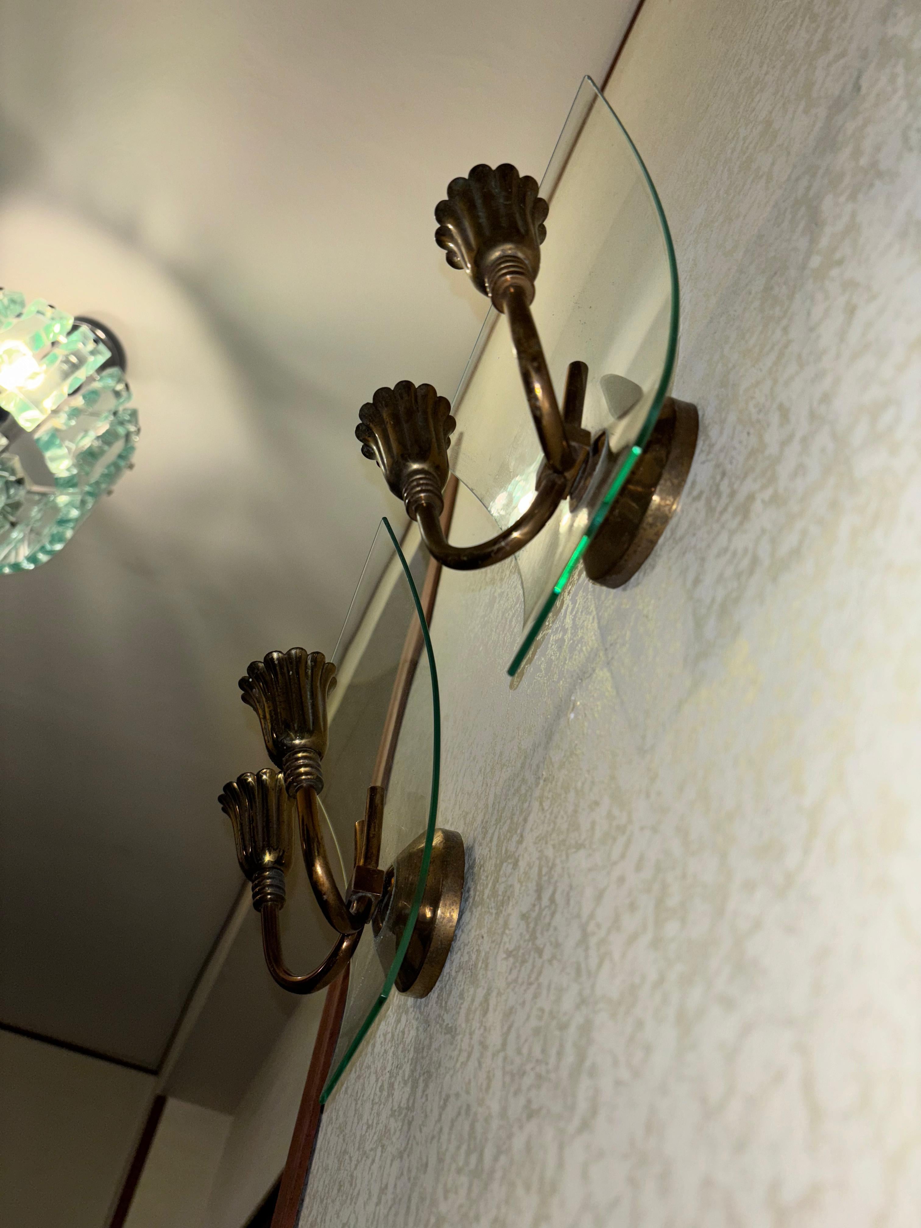 Mid-Century Modern Pietro church wall sconce Fontana Arte  20th century 1950 For Sale