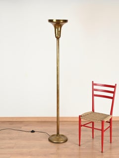 Pietro Chiesa Art Deco Brass Italian Floor Lamp, Italy, 1940s