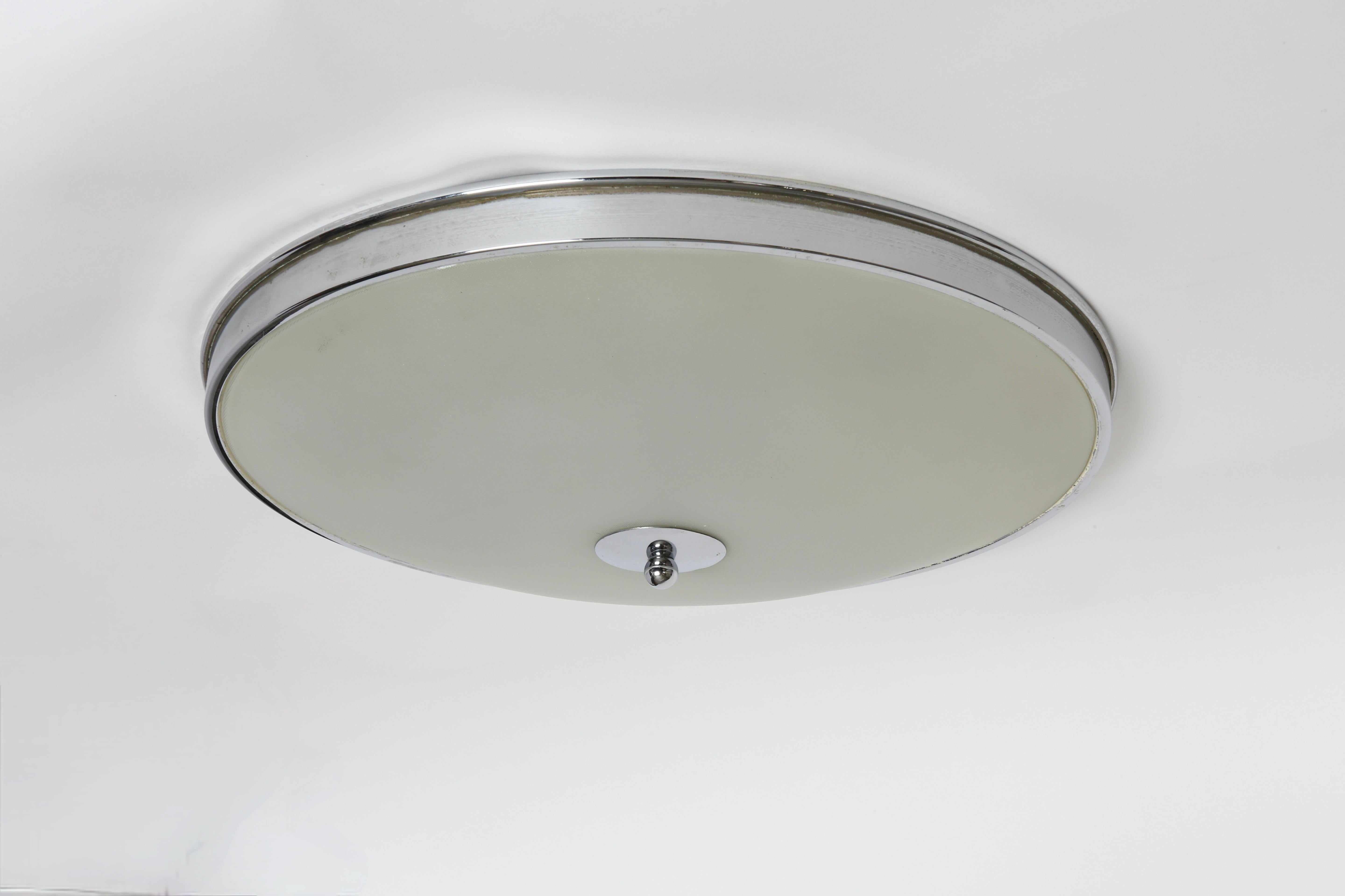 Pietro Chiesa Attributed Flush Mount Ceiling Light, Italy, 1960s In Good Condition In Brooklyn, NY