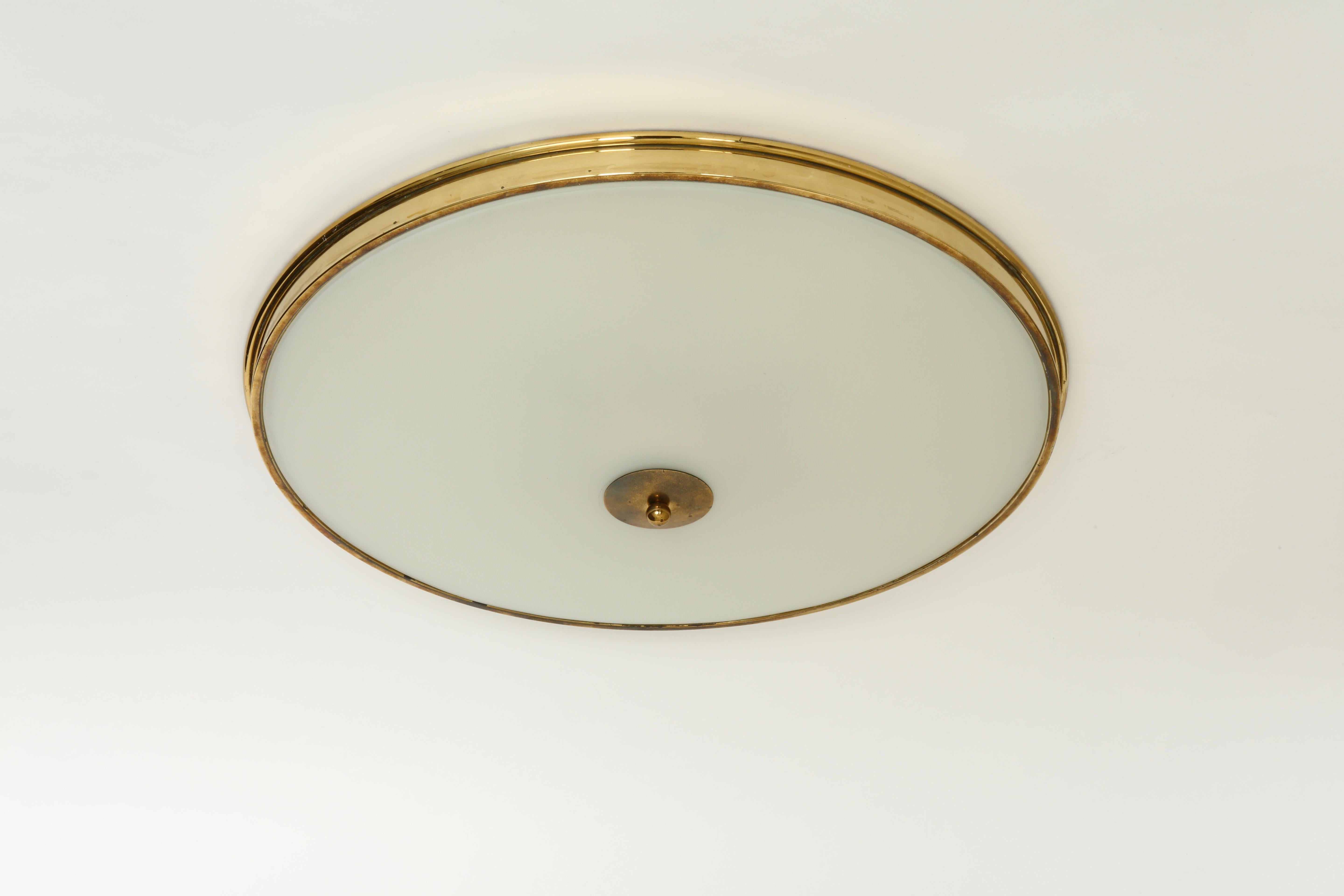 Pietro Chiesa Attributed Large Flush Mount In Good Condition In Brooklyn, NY
