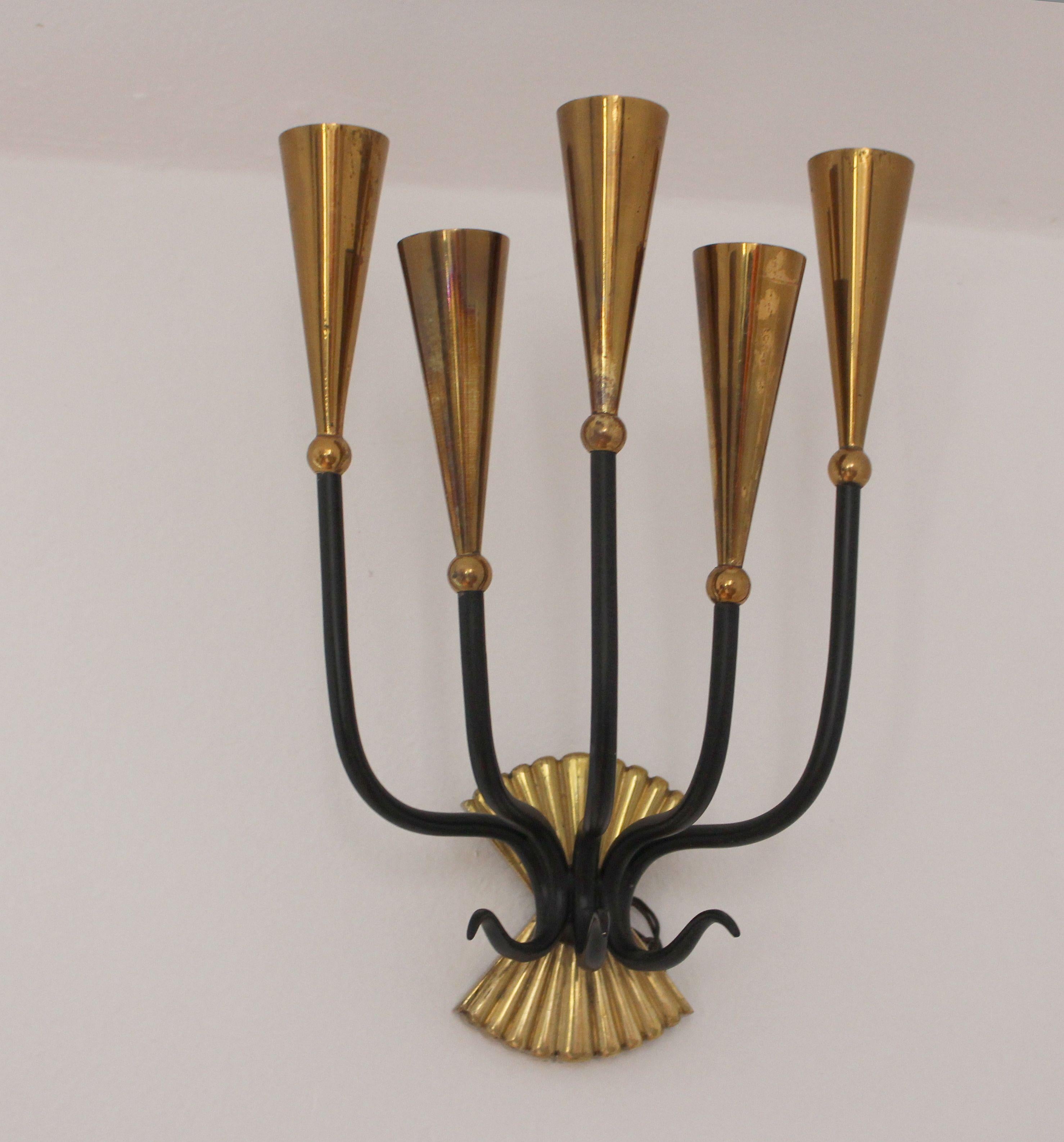 Art Deco Pietro Chiesa Attributed Wall Sconces