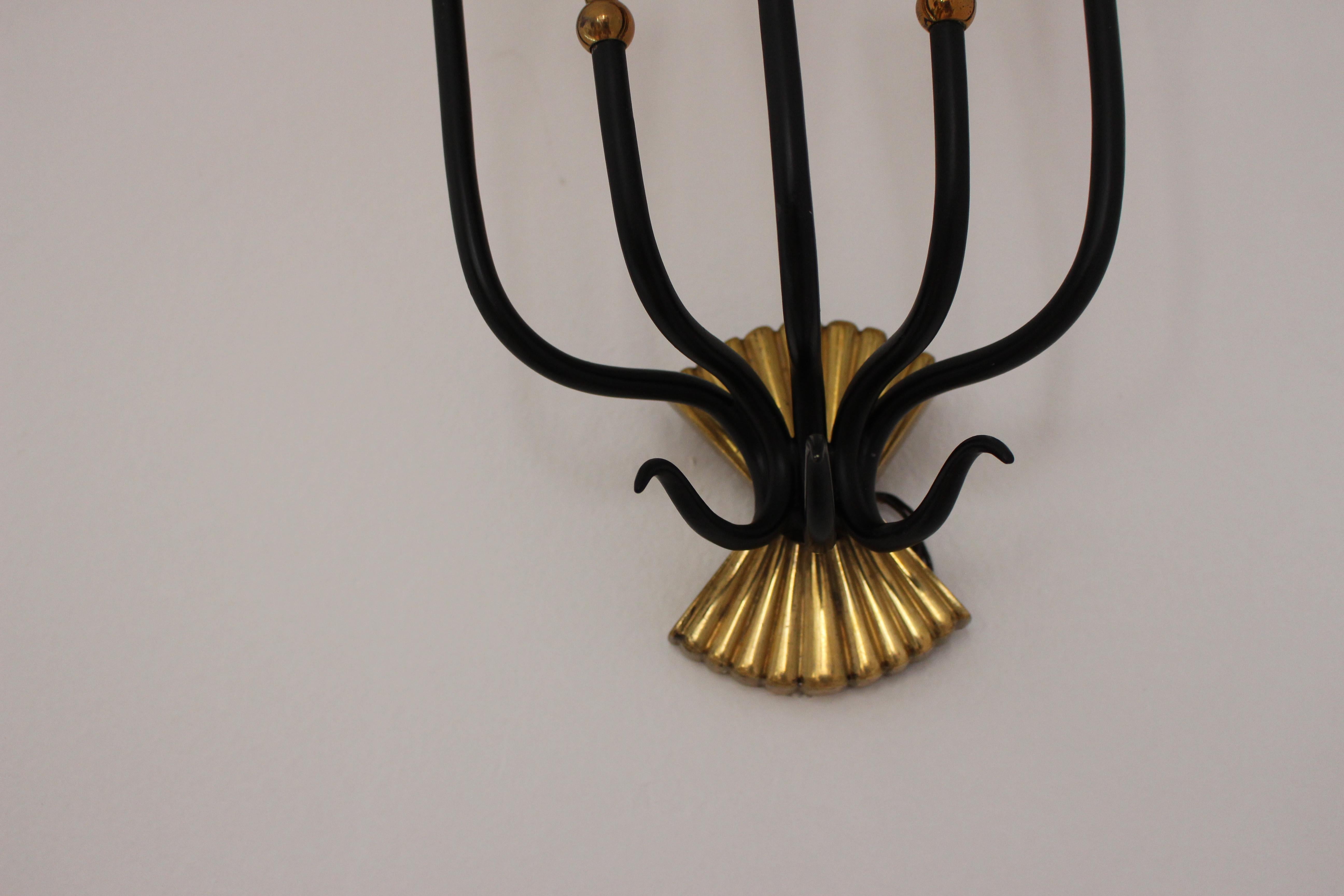 Pietro Chiesa Attributed Wall Sconces In Good Condition In Los Angeles, CA