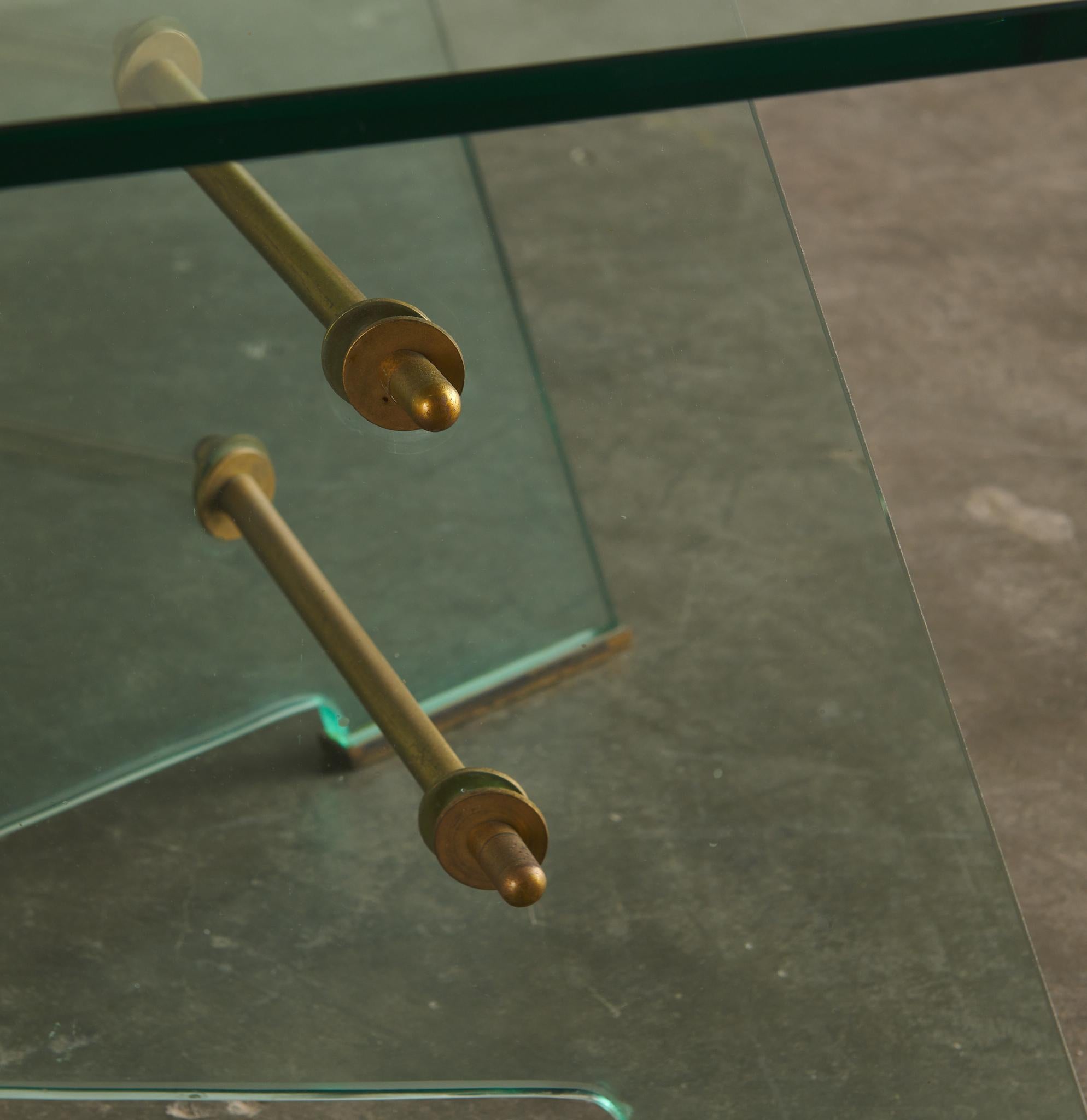 Laiton Pietro Chiesa Table basse pour Fontana Arte en vente