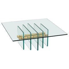 Pietro Chiesa Coffee Table for Fontana Arte Italy circa 1935 Glass and Brass