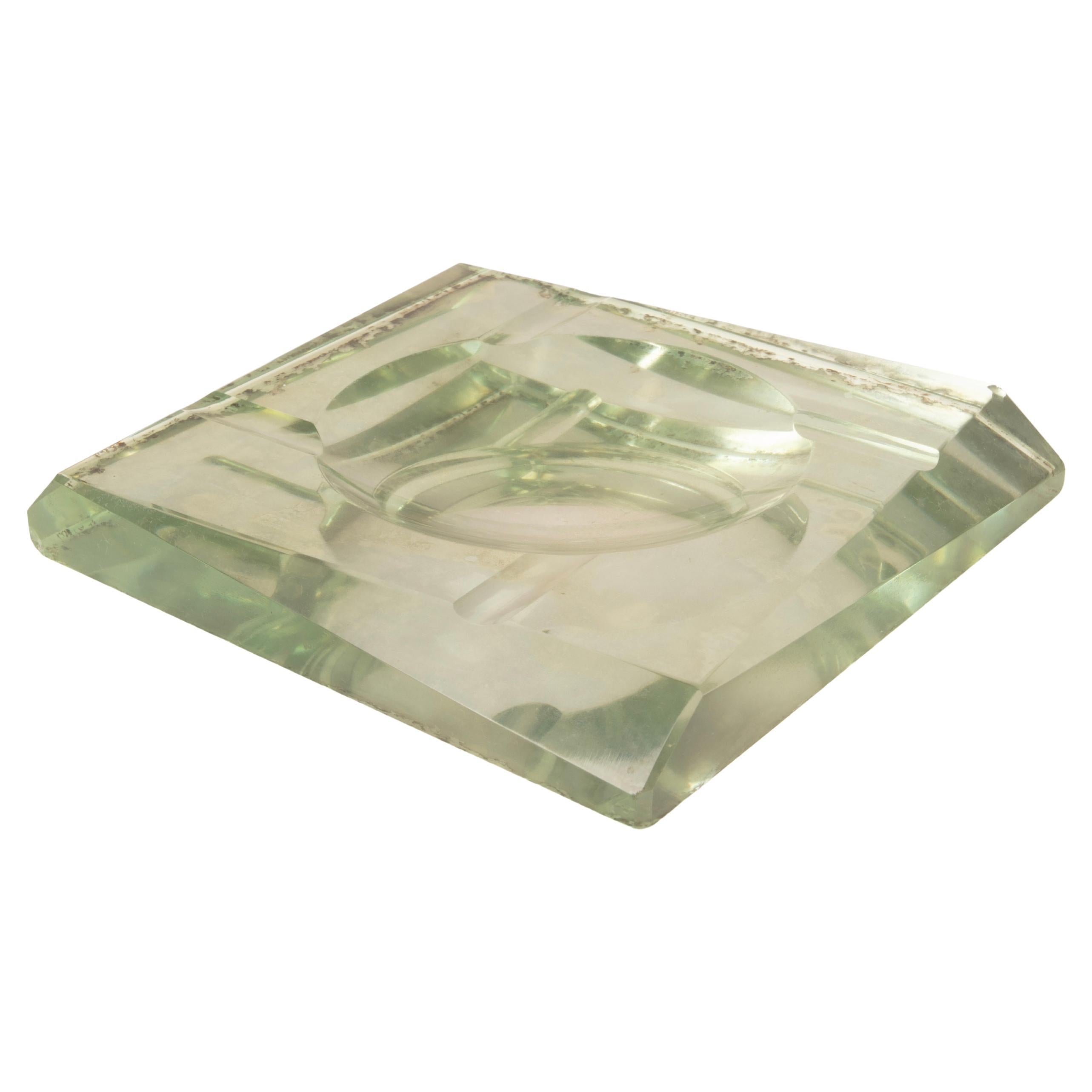 Pietro Chiesa Aschenbecher aus Kristall für Fontana Arte, Italien 1940