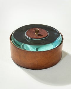 Pietro Chiesa Decorative Box for Fontana Arte, Brass & Crystal, 1938