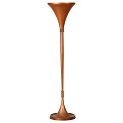 Vintage Pietro Chiesa Floor Lamp Art Deco in Copper, 1930s