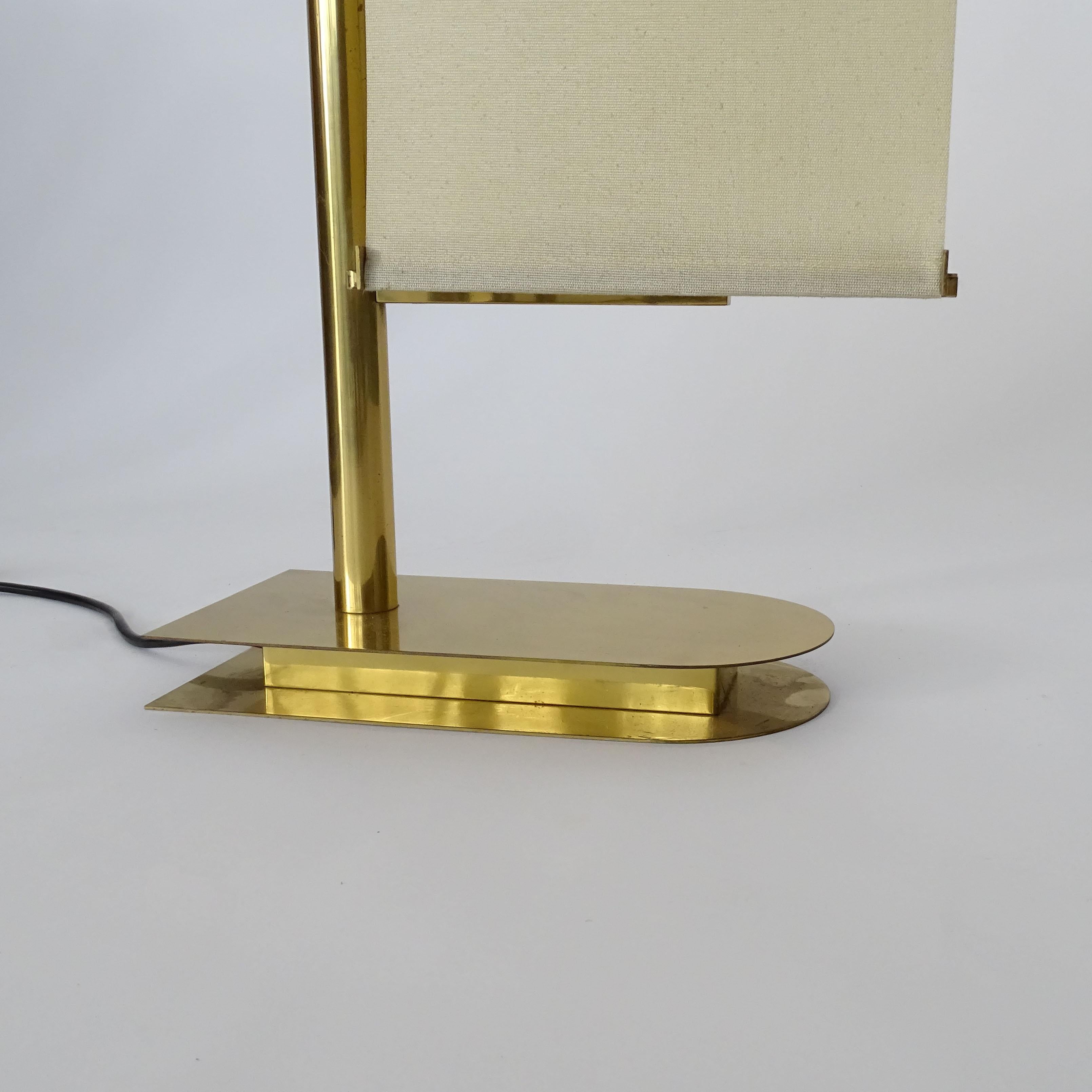 Mid-20th Century Pietro Chiesa Floor Lamp in brass and linen for Fontana Arte, Italy 1933