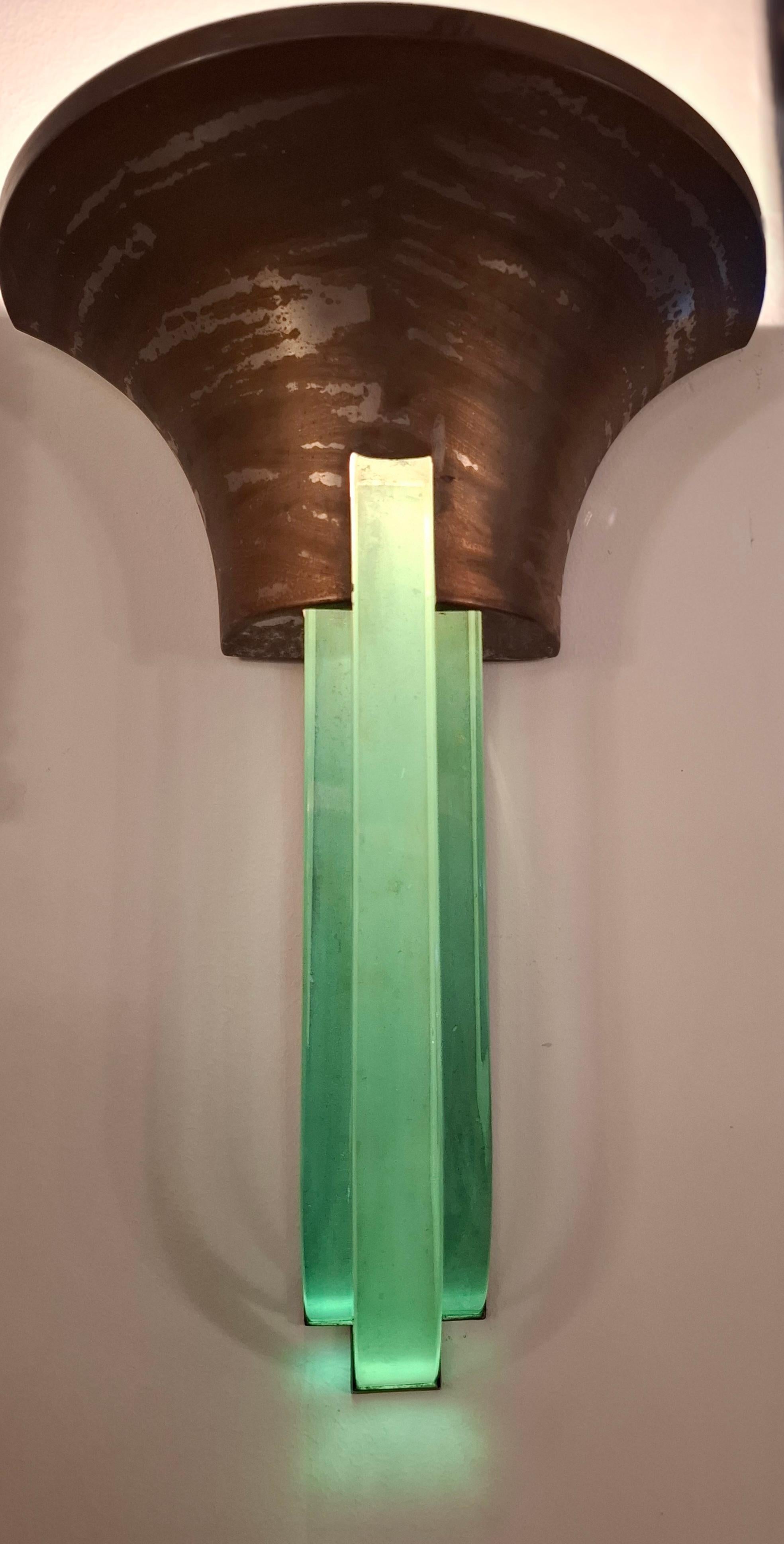 Altro PIETRO CHIESA Fontana Arte APPLIQUE GLASS METAL CROME 1940 ITALIA in vendita