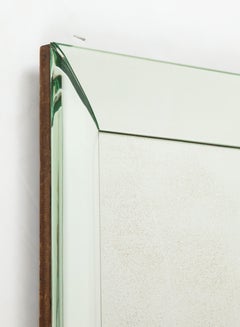 Pietro Chiesa Fontana Arte, Crystal Glass Mirror, Milan, Italy, c. 1950
