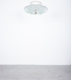 Pietro Chiesa Fontana Arte Große Glas-Einbaubeleuchtung, Art déco, Italien, 1935