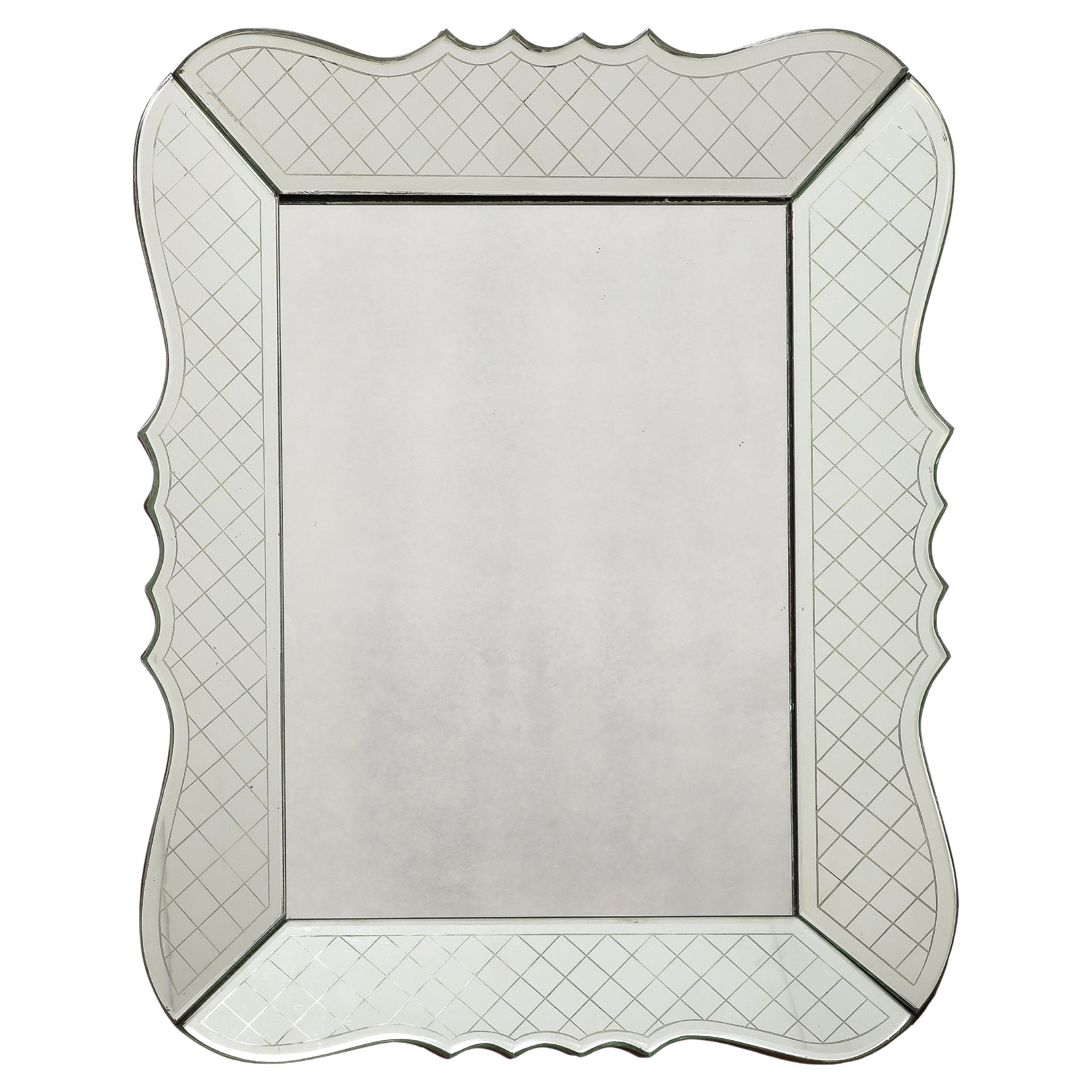 Pietro Chiesa Fontana Arte Mirror, Italy, c. 1930, signed
