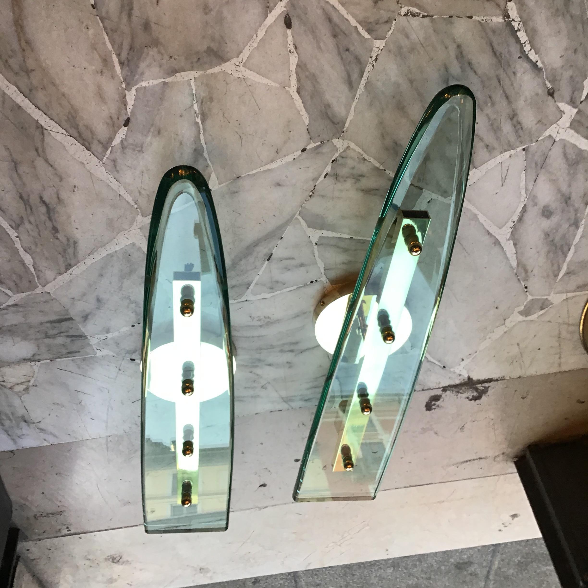 Pietro Chiesa Fontana Arte Vetro Ottone 1940 Italy For Sale 1