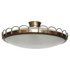 Pietro Chiesa for Fontana Arte attributed flush mount ceiling light