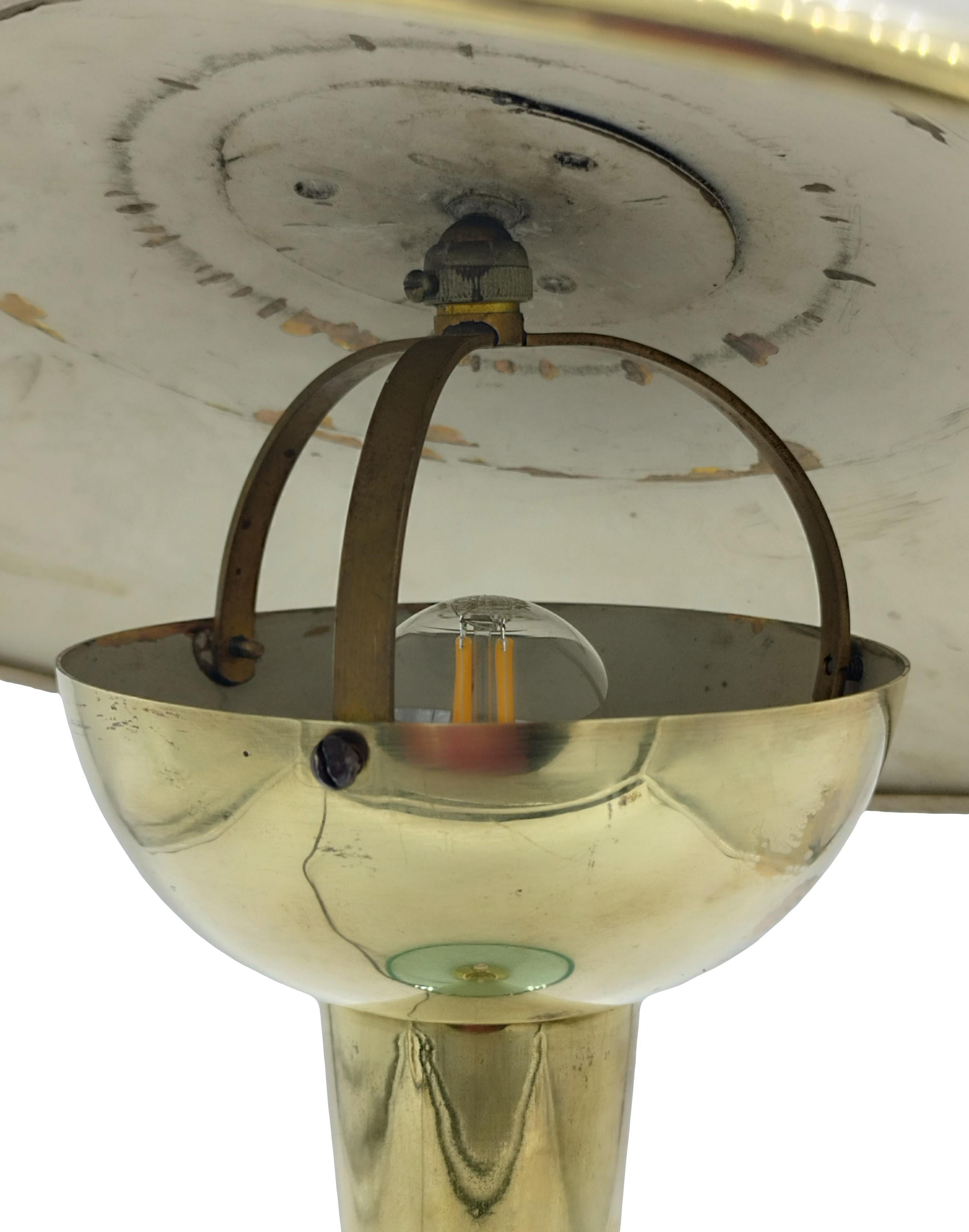 Pietro Chiesa for Fontana Arte Brass Table Lamp, Italy 1950s In Good Condition In Naples, IT