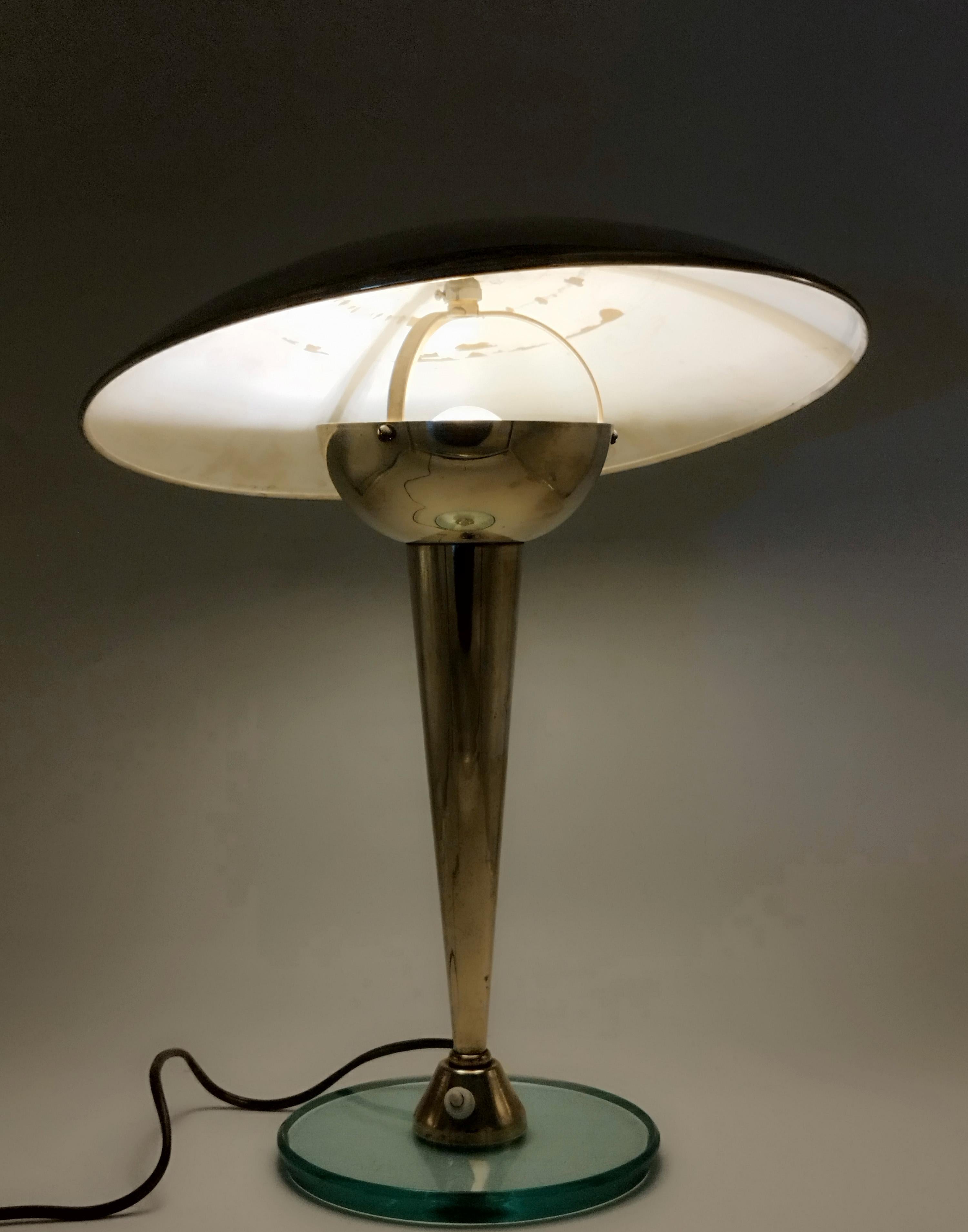 Pietro Chiesa for Fontana Arte Brass Table Lamp, Italy 1950s 2