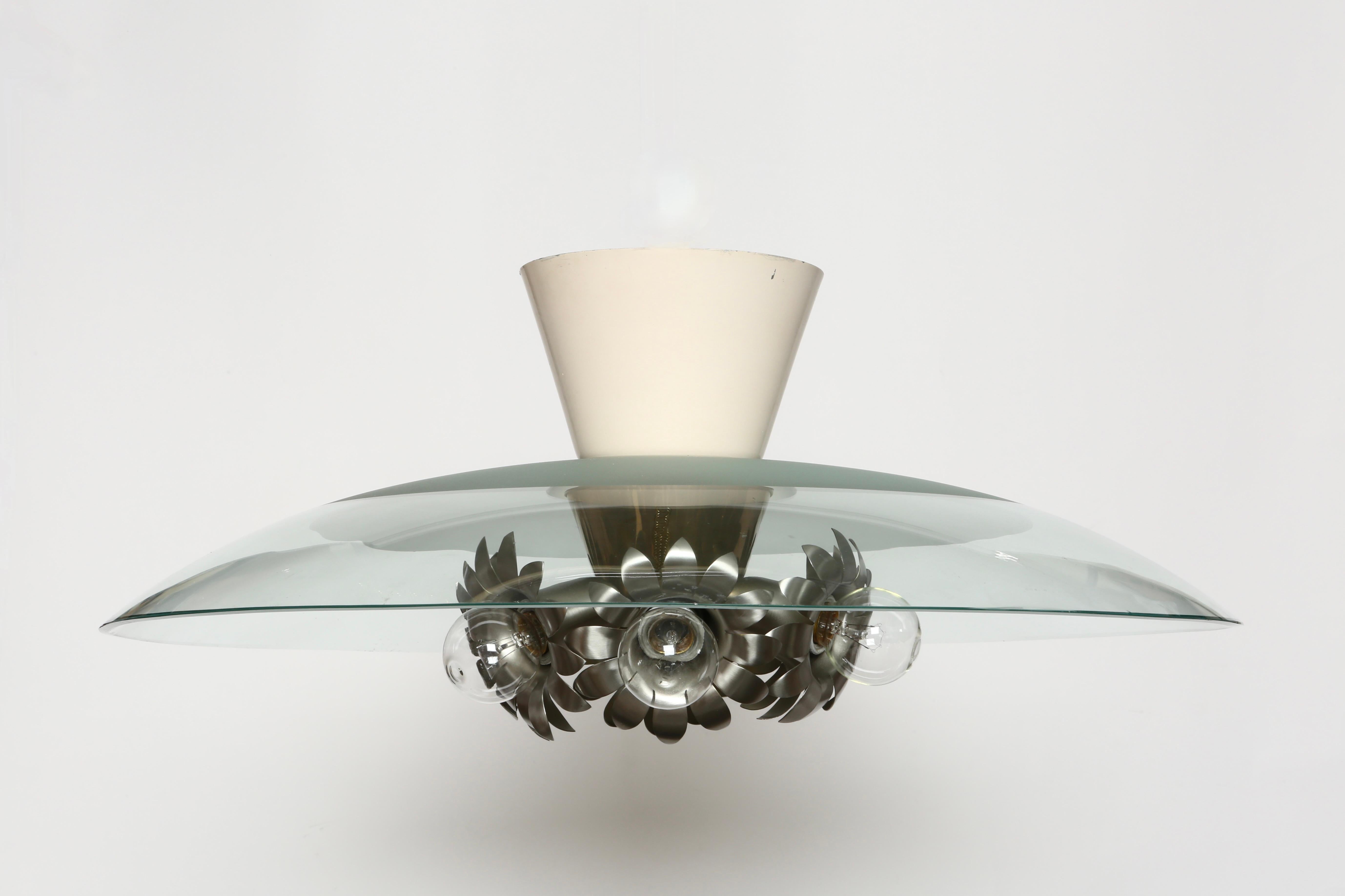 Pietro Chiesa for Fontana Arte ceiling light For Sale 4