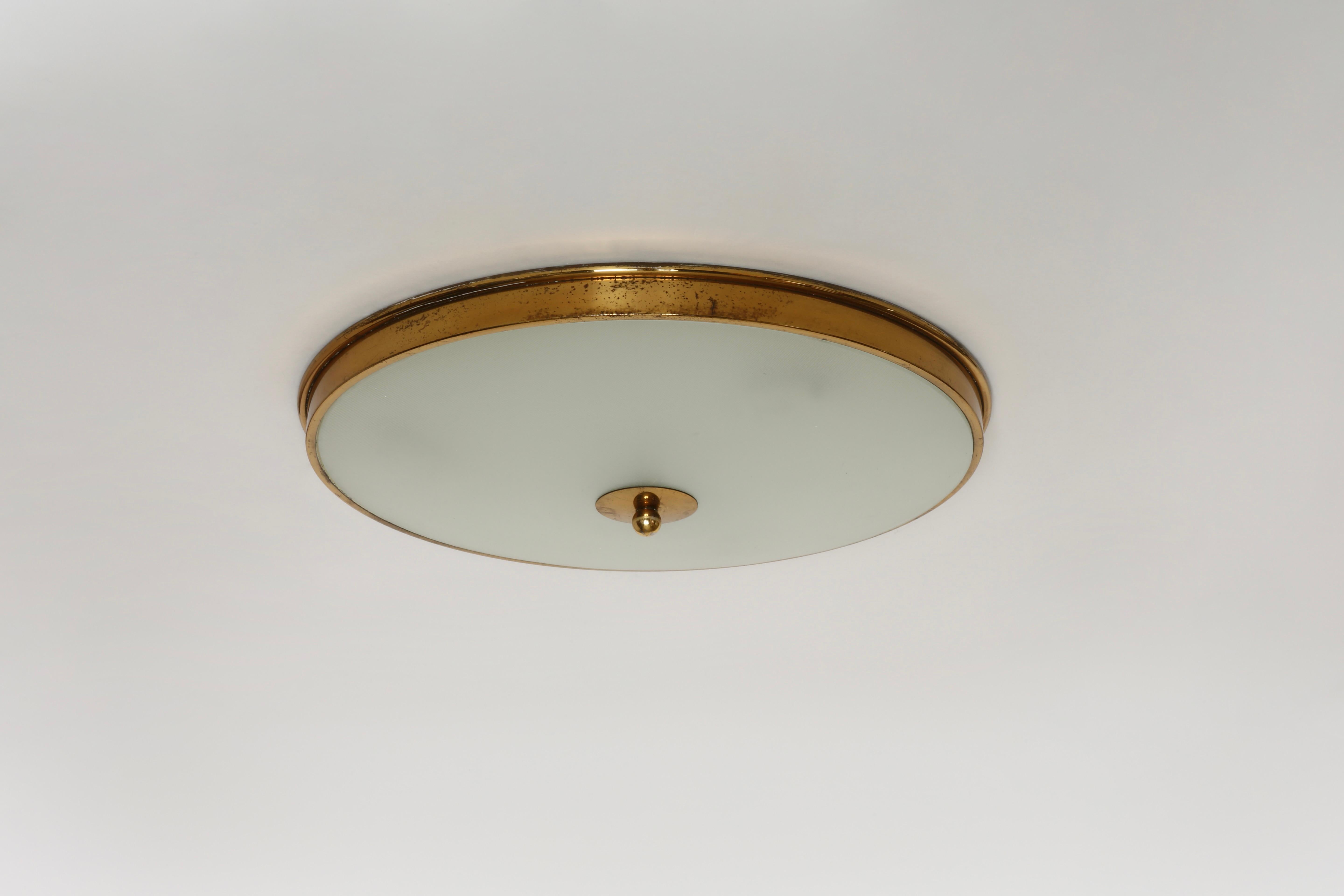 Mid-Century Modern Plafonnier Pietro Chiesa pour Fontana Arte, Italie vers 1960 en vente