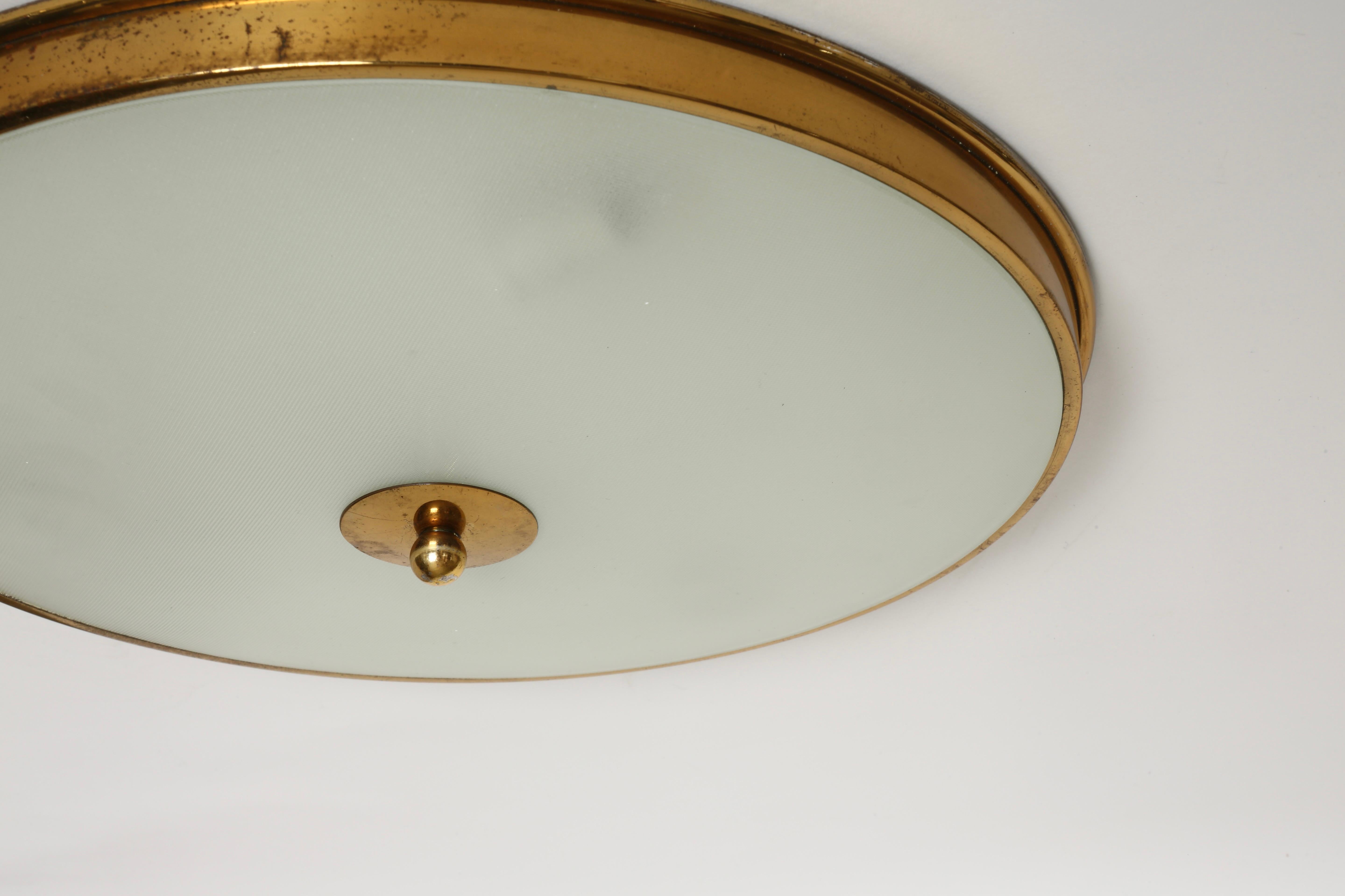 Milieu du XXe siècle Plafonnier Pietro Chiesa pour Fontana Arte, Italie vers 1960 en vente