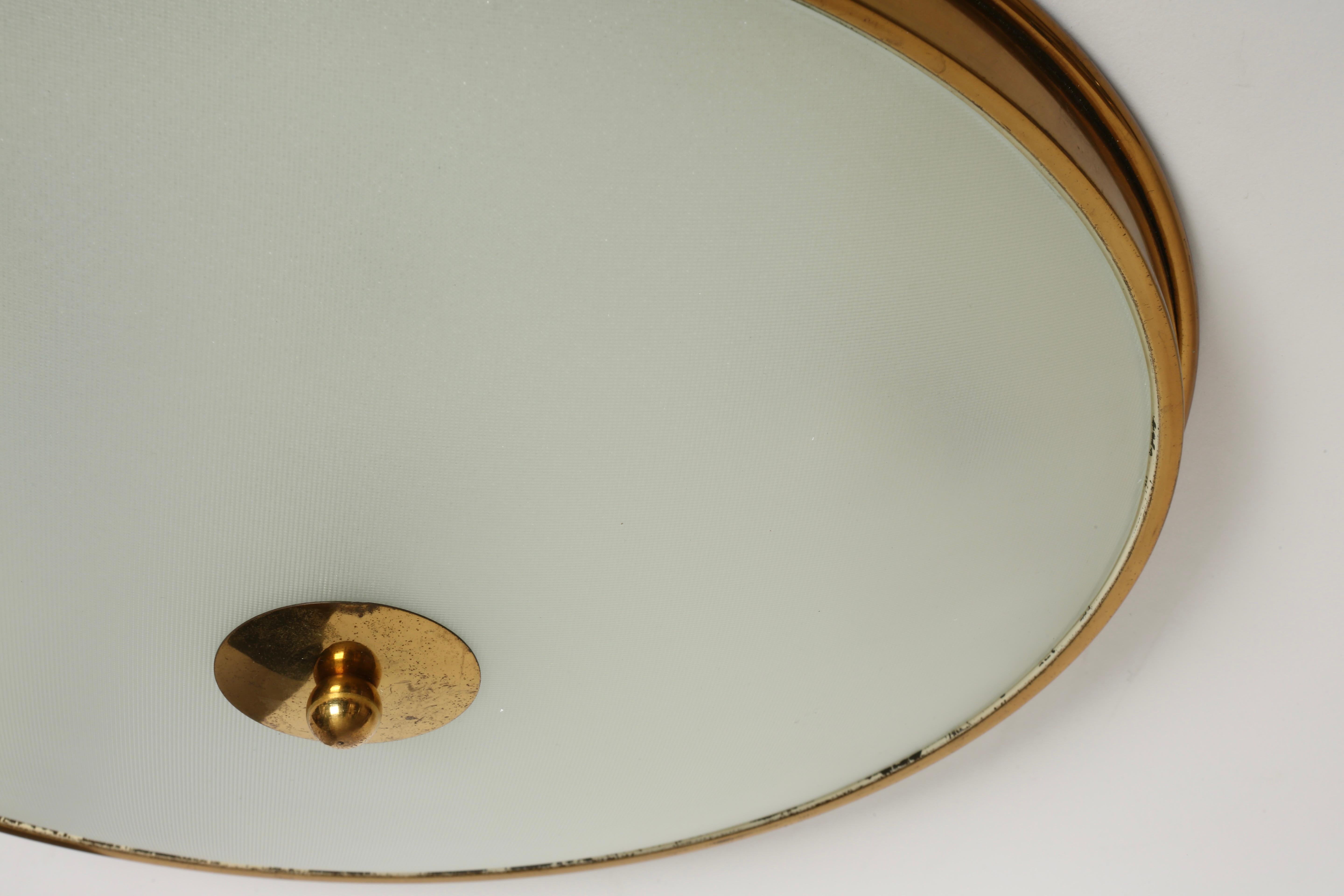 Laiton Plafonnier Pietro Chiesa pour Fontana Arte, Italie vers 1960 en vente