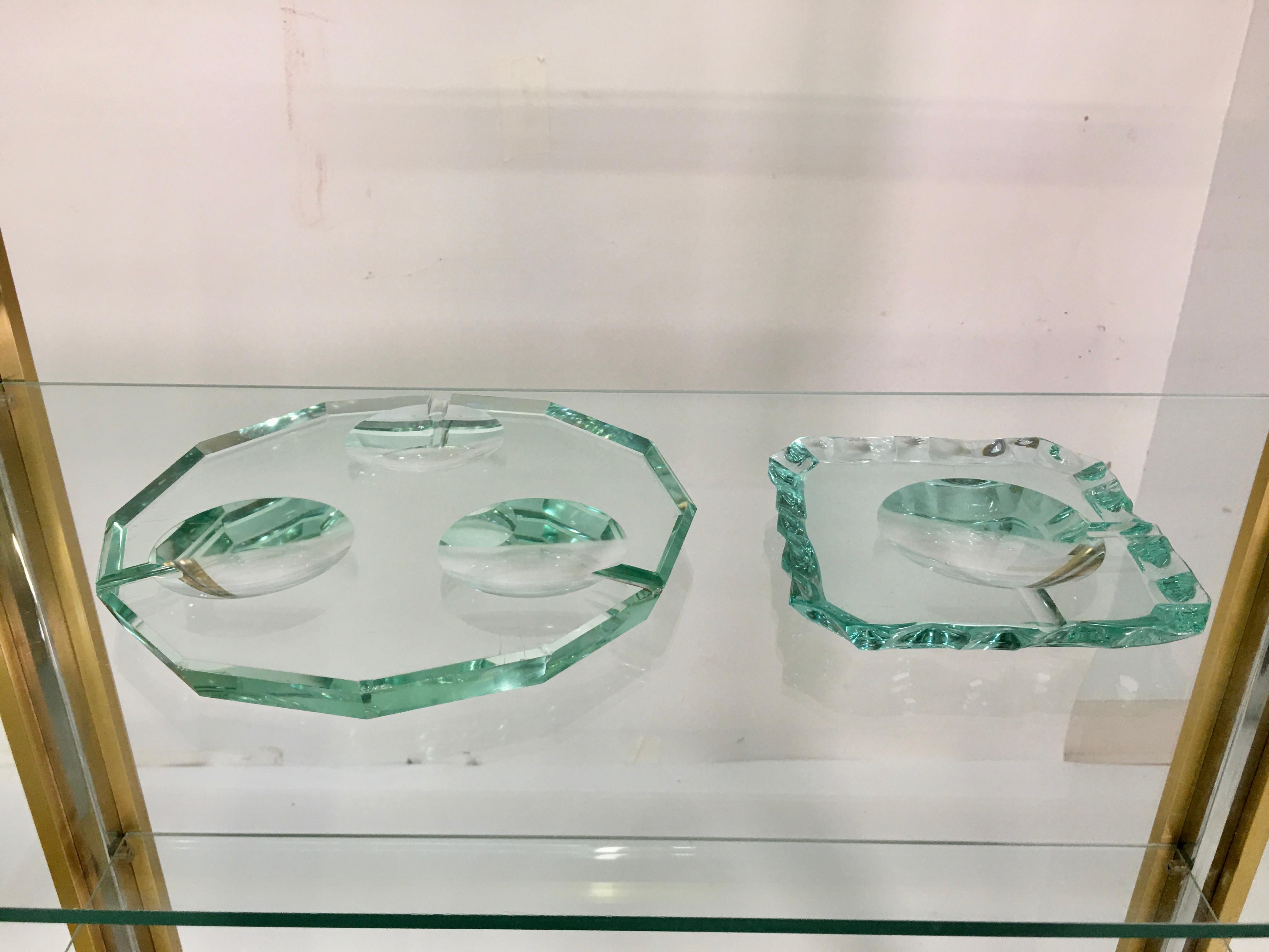 Aschenbecher aus Dodecagon-Kristall von Pietro Chiesa für Fontana Arte im Angebot 5