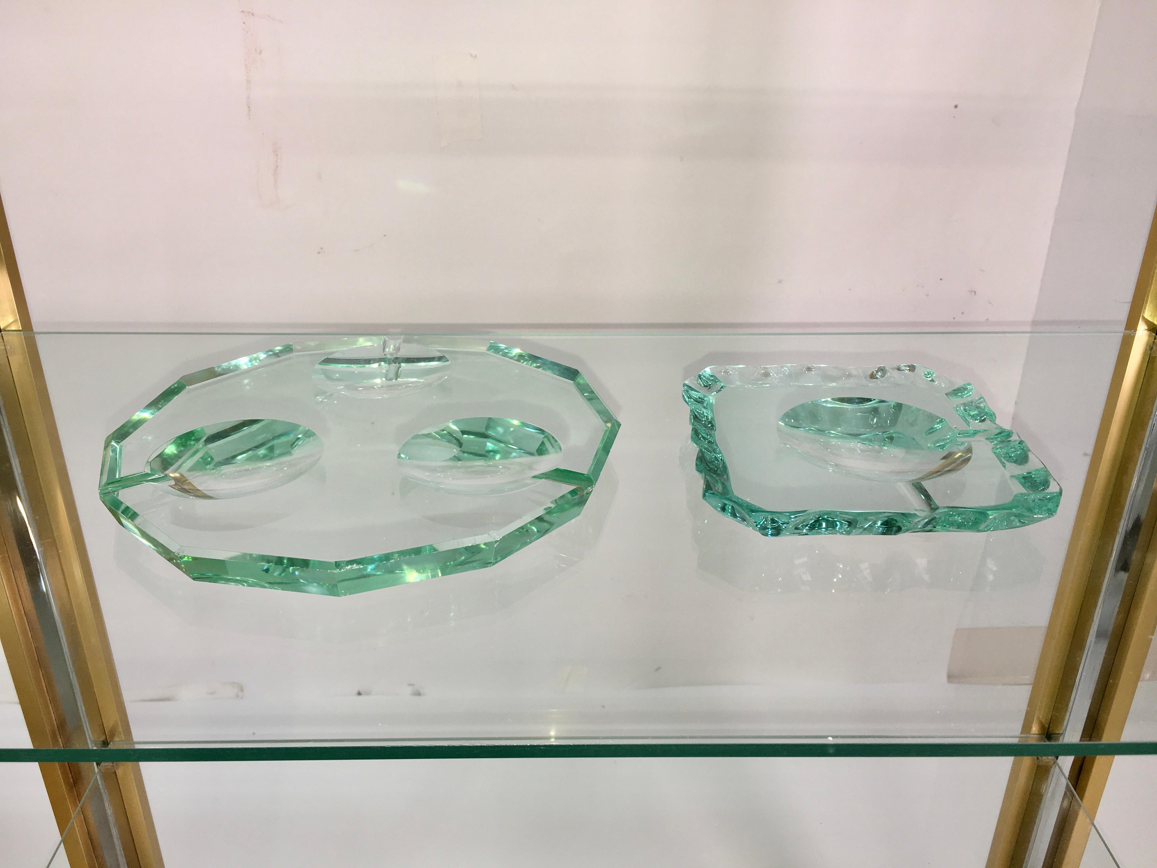 Aschenbecher aus Dodecagon-Kristall von Pietro Chiesa für Fontana Arte im Angebot 6