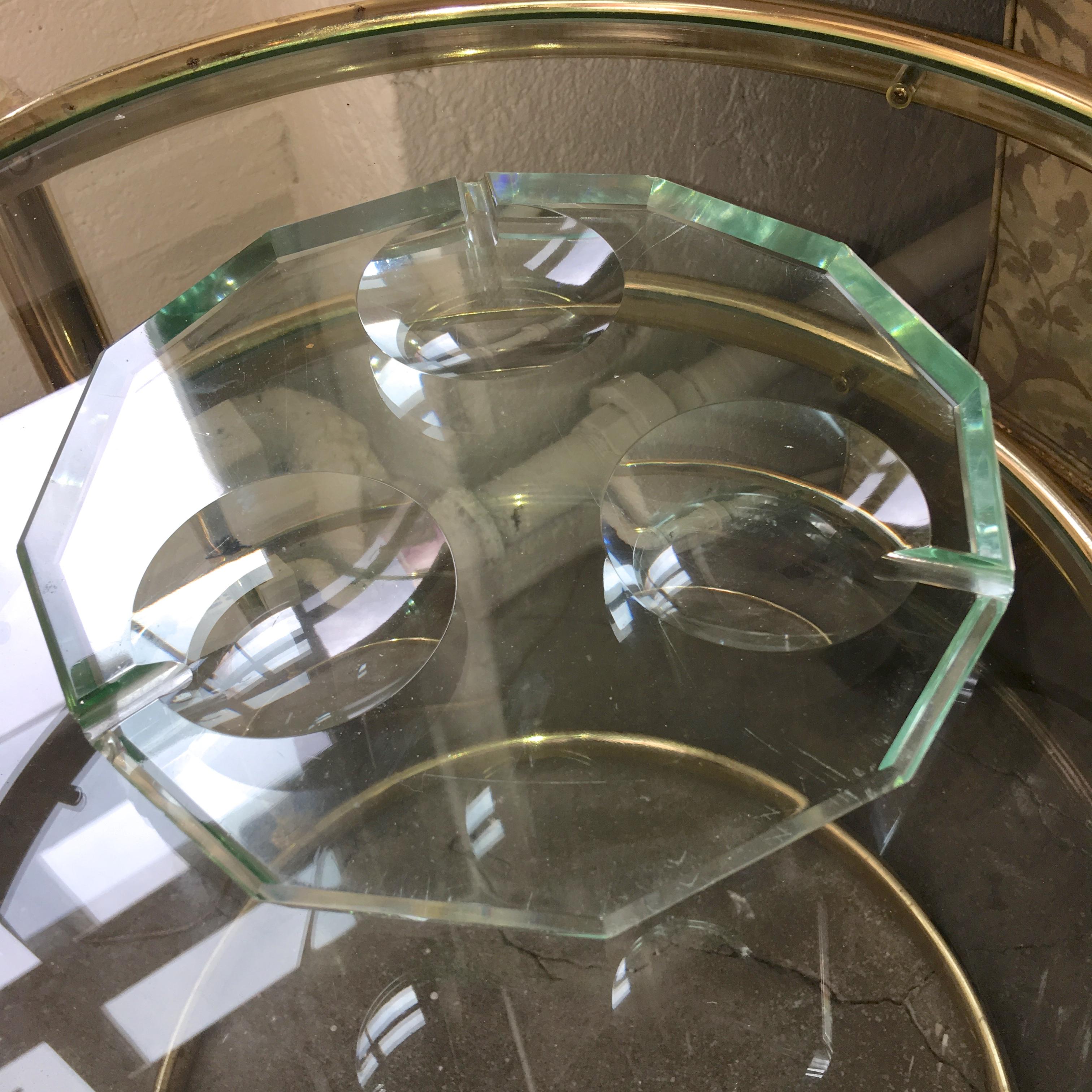 Aschenbecher aus Dodecagon-Kristall von Pietro Chiesa für Fontana Arte im Angebot 9