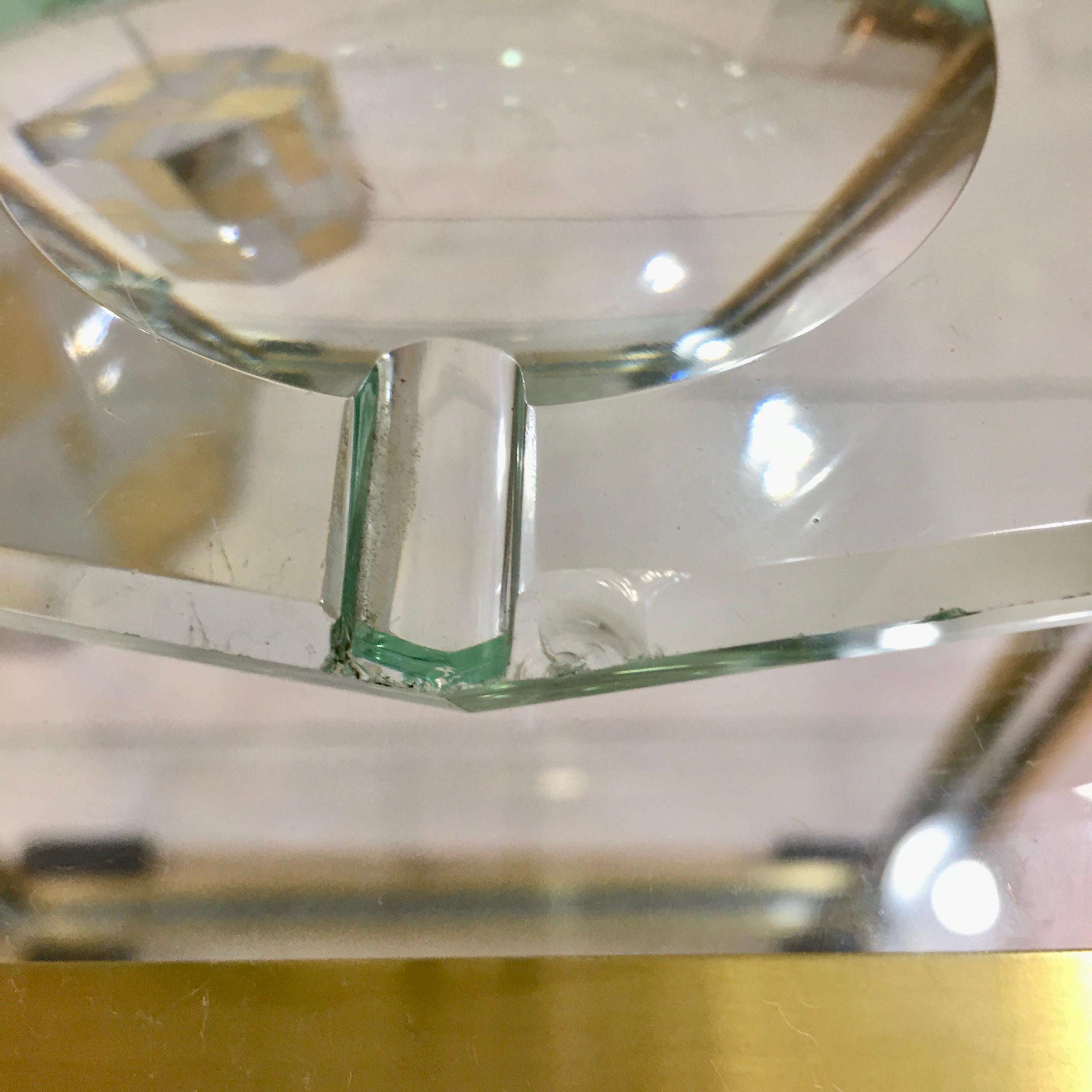 Aschenbecher aus Dodecagon-Kristall von Pietro Chiesa für Fontana Arte im Angebot 1