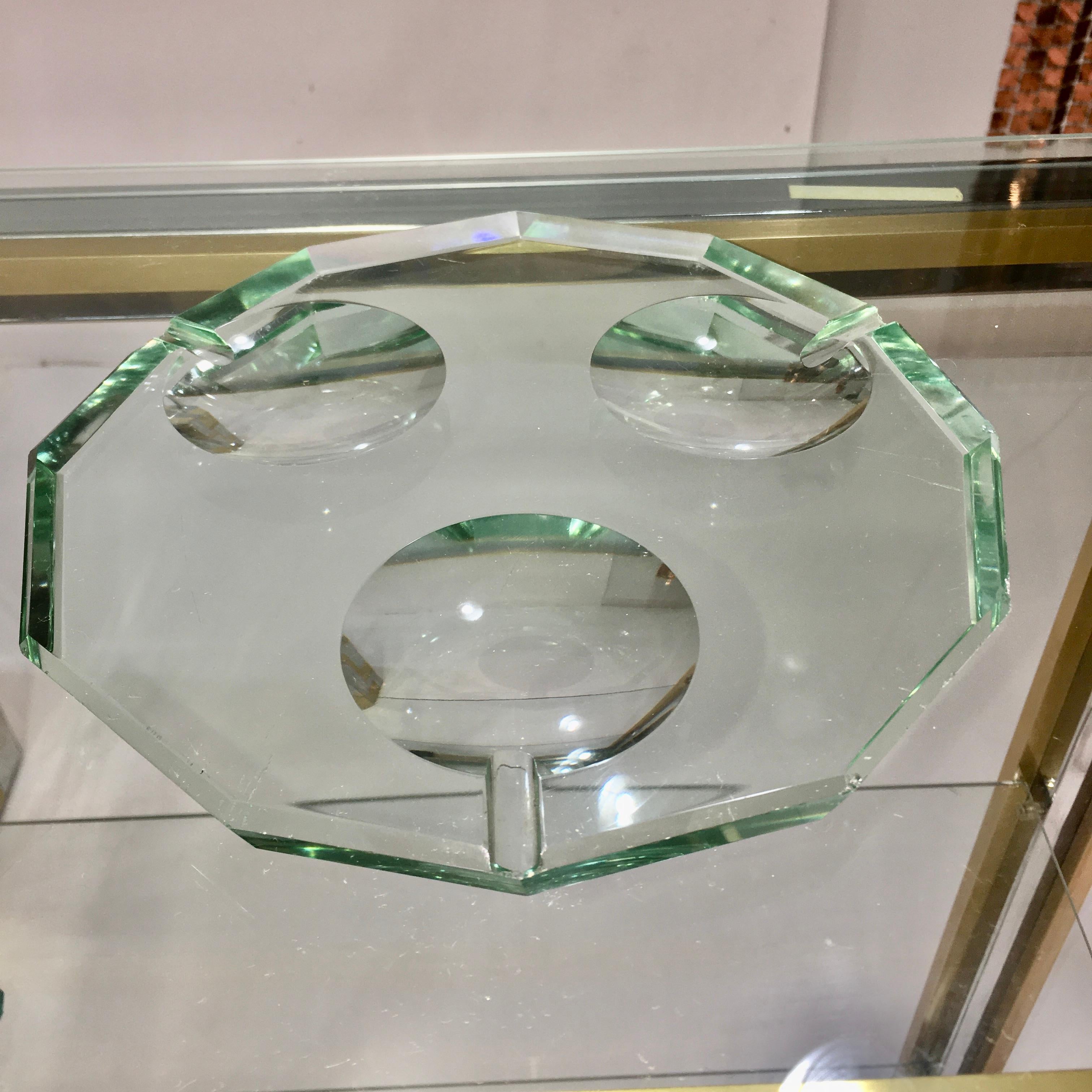 Aschenbecher aus Dodecagon-Kristall von Pietro Chiesa für Fontana Arte im Angebot 2