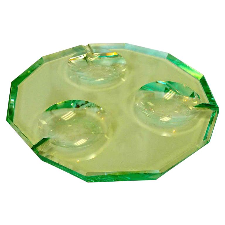 Aschenbecher aus Dodecagon-Kristall von Pietro Chiesa für Fontana Arte im Angebot