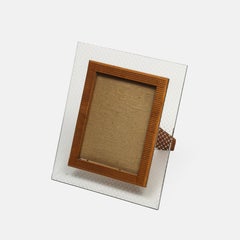 Pietro Chiesa for Fontana Arte Etched Glass and Carved Wood Picture Frame, 1940s