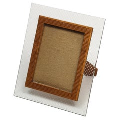 Pietro Chiesa for Fontana Arte Etched Glass and Carved Wood Picture Frame, 1940s