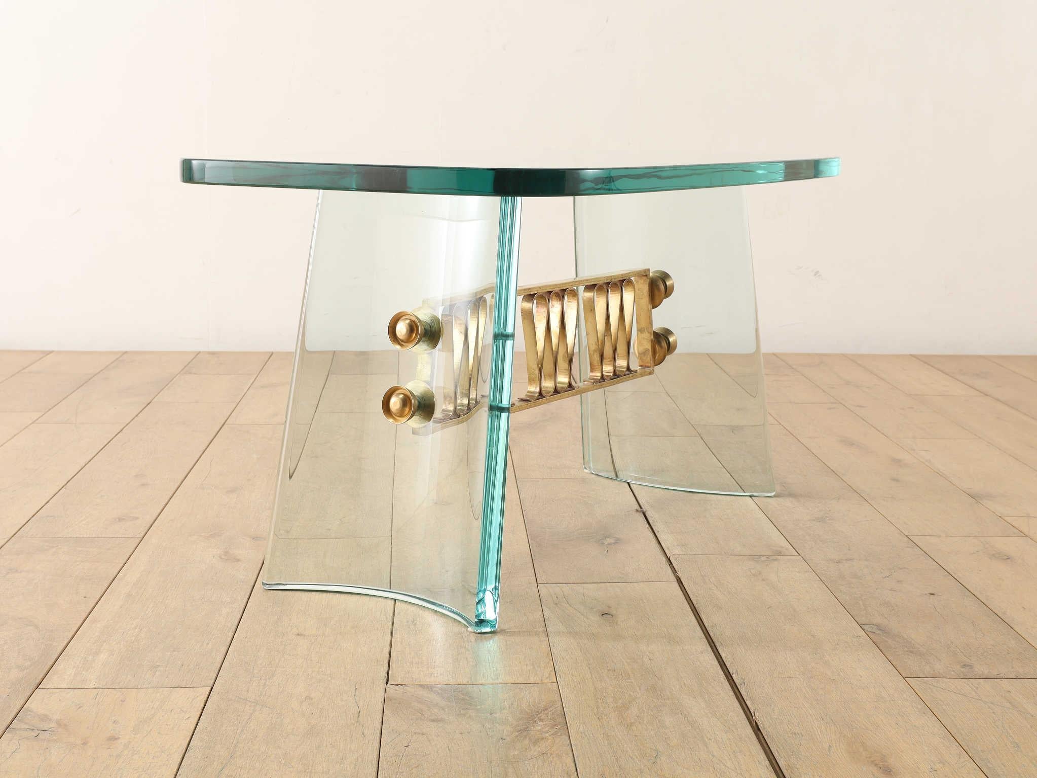 Glass Coffee Table 1940's For Sale 5