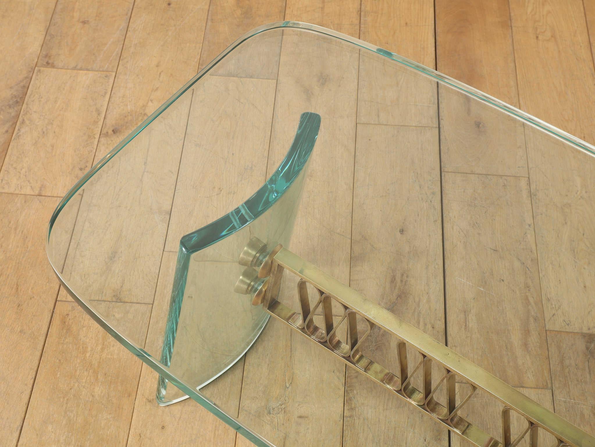 Glass Coffee Table 1940's In Good Condition For Sale In Shibuya-ku, 13