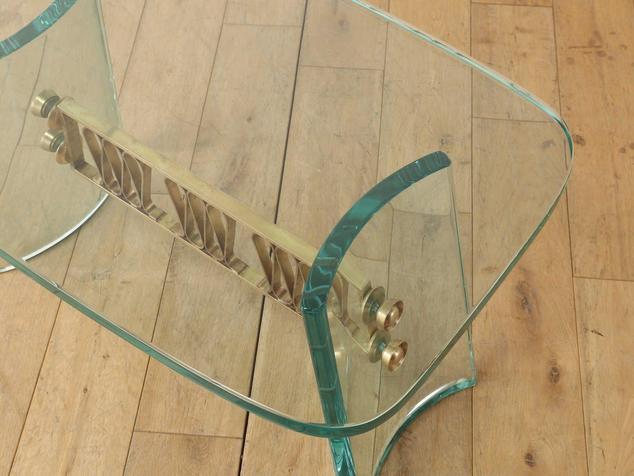 Mid-20th Century Glass Coffee Table 1940's For Sale