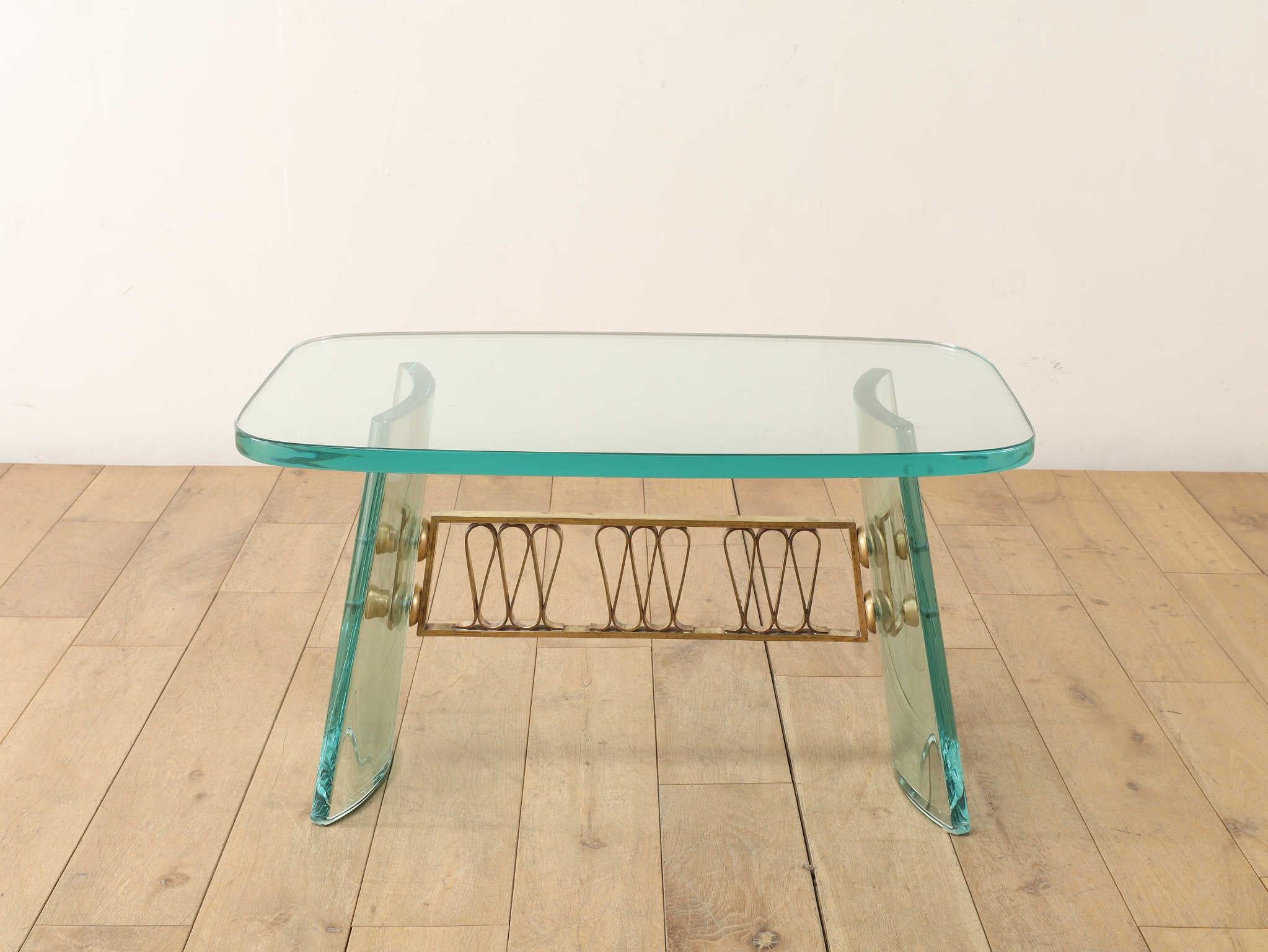 Glass Coffee Table 1940's For Sale 2