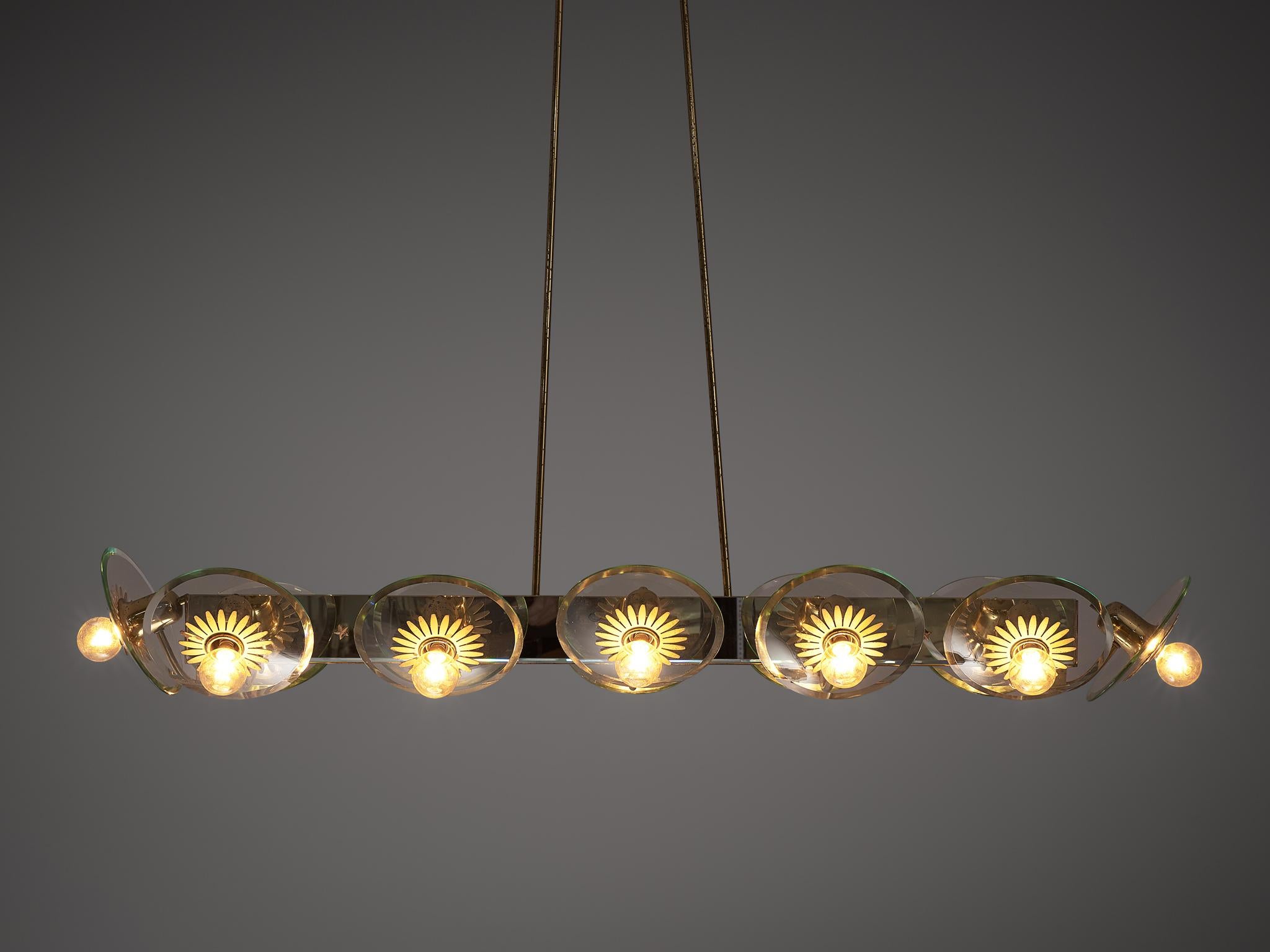 Mid-Century Modern Pietro Chiesa for Fontana Arte Grand Chandelier