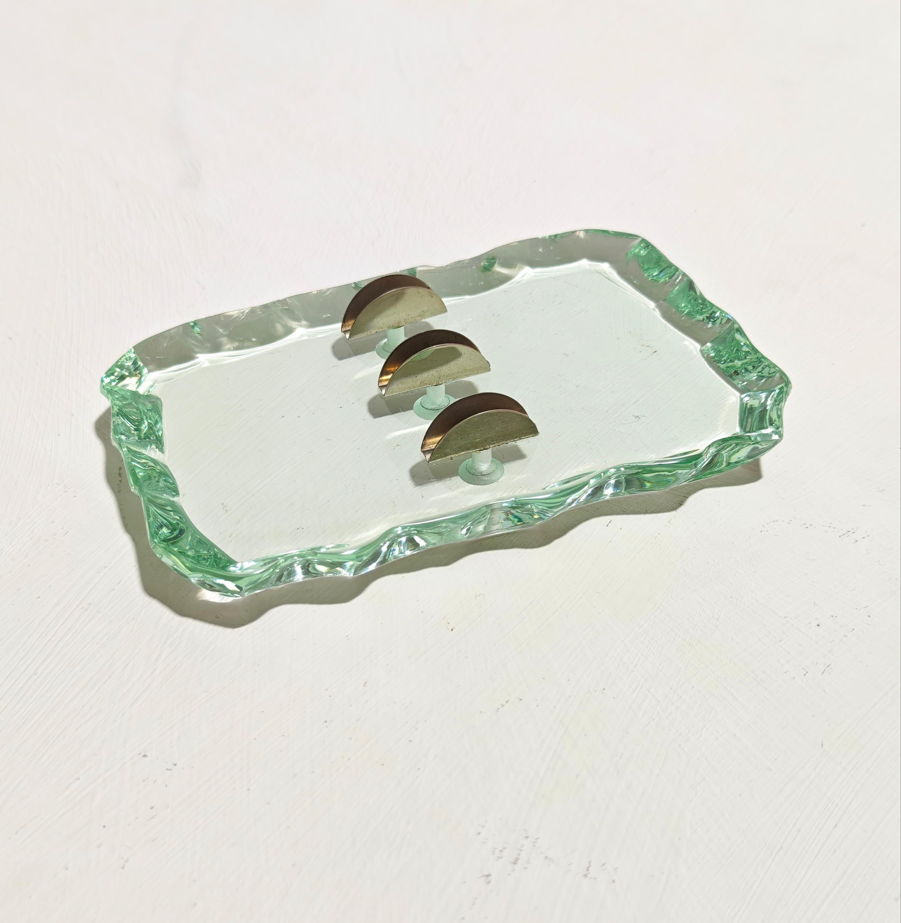 Pietro Chiesa for Fontana Arte Hand-chiseled ticket holder Mid-Century Italy 40s For Sale 7