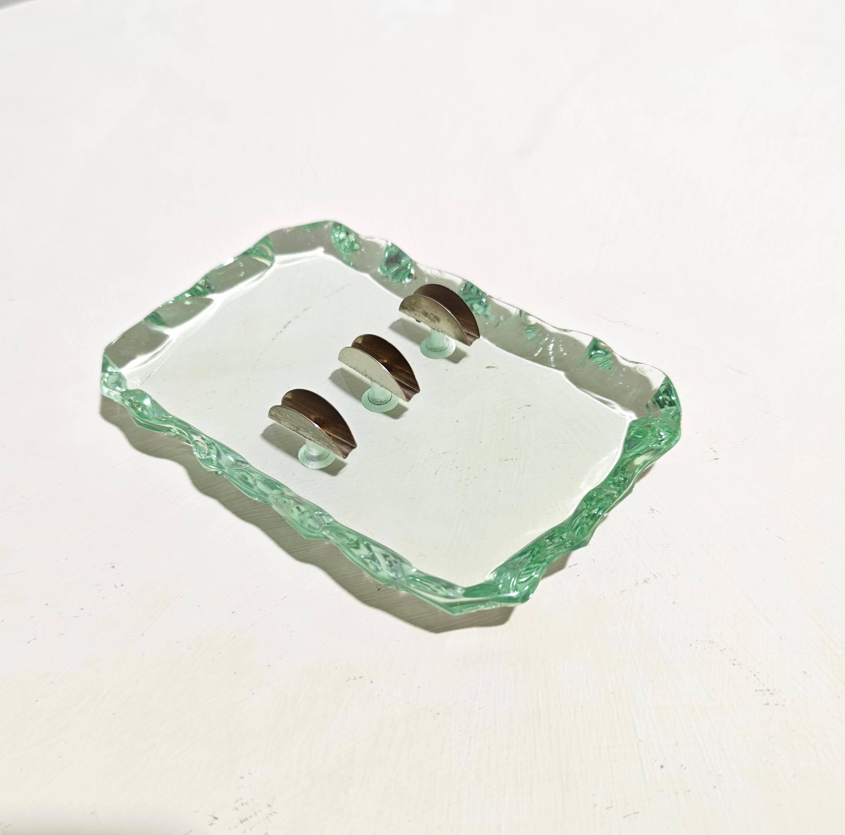 Italian Pietro Chiesa for Fontana Arte Hand-chiseled ticket holder Mid-Century Italy 40s For Sale