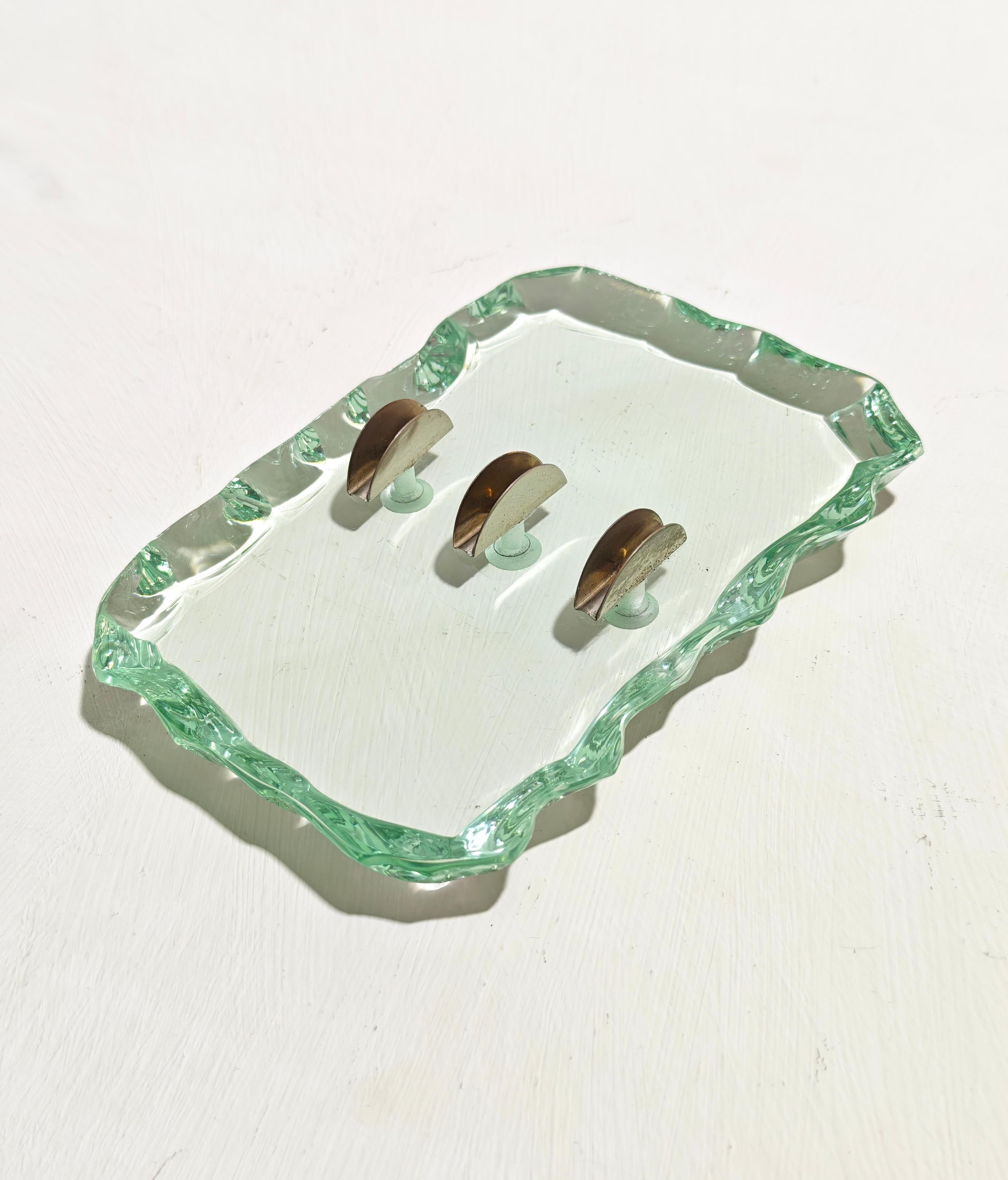 Pietro Chiesa for Fontana Arte Hand-chiseled ticket holder Mid-Century Italy 40s For Sale 1
