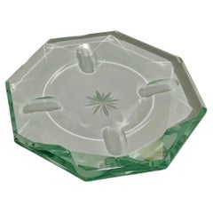 Pietro Chiesa for Fontana Arte Nile Green Glass Ashtray Mid-Century Italy 1950
