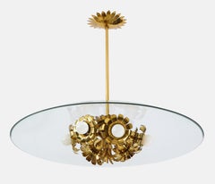 Pietro Chiesa for Fontana Arte Rare Chandelier, 1940s