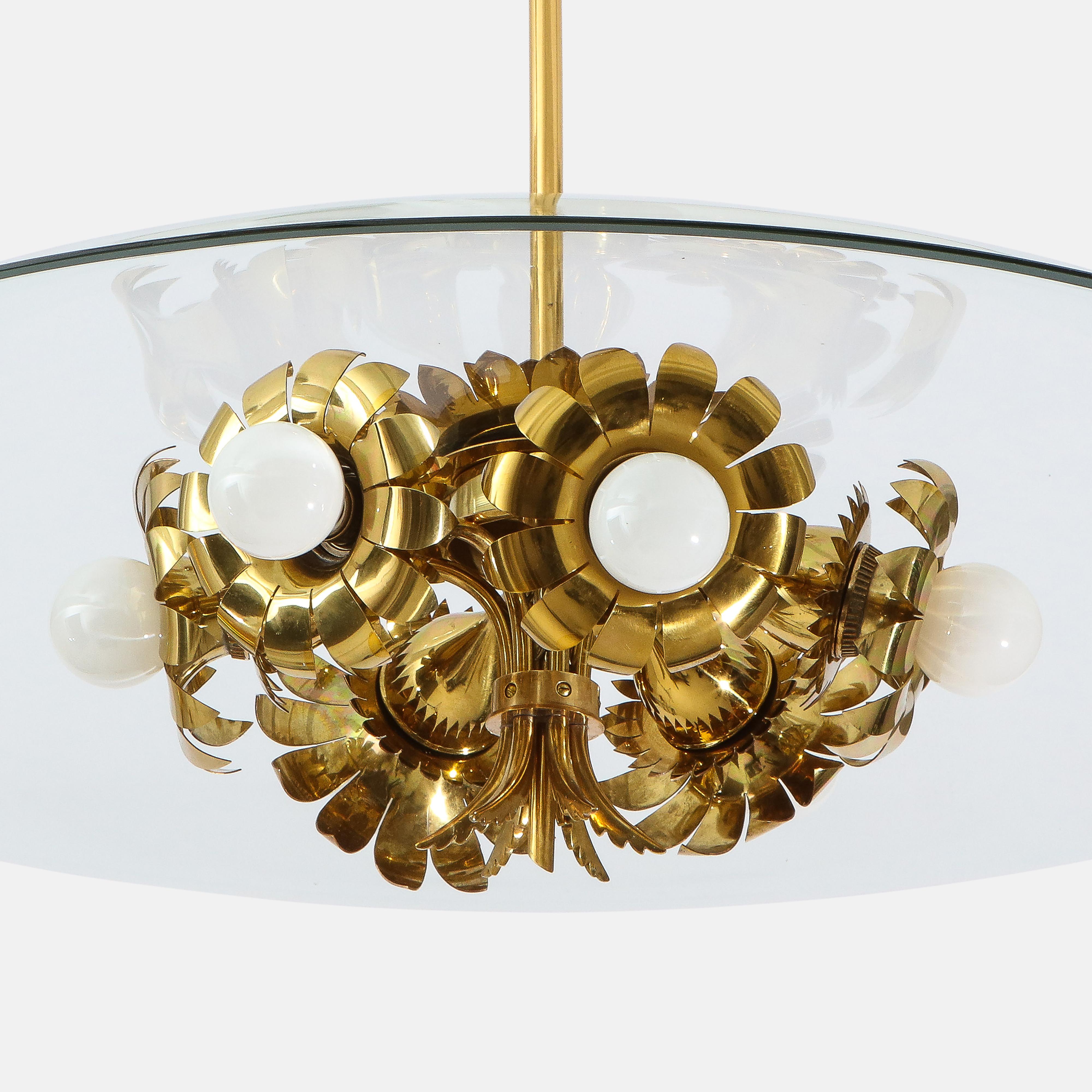 Pietro Chiesa for Fontana Arte Rare Chandelier In Good Condition For Sale In New York, NY