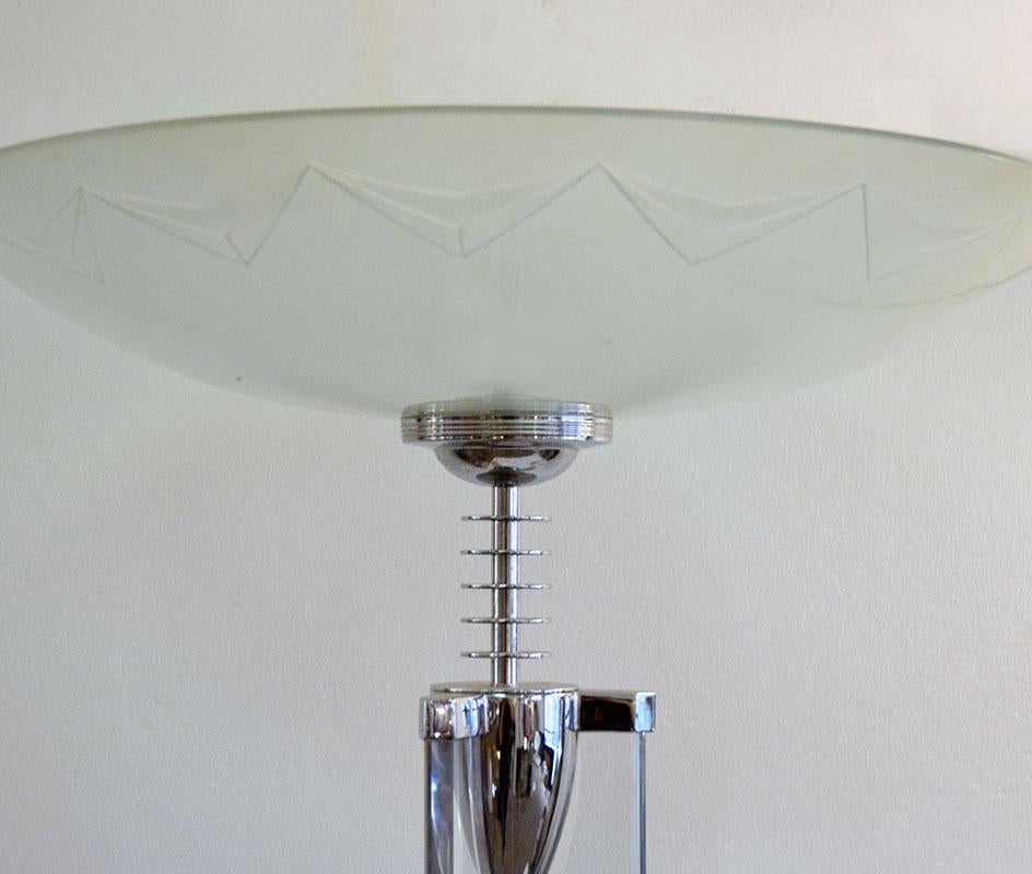 Pietro Chiesa for Fontana Arte rare pair of crystal floor lamps, 1930s For Sale 1