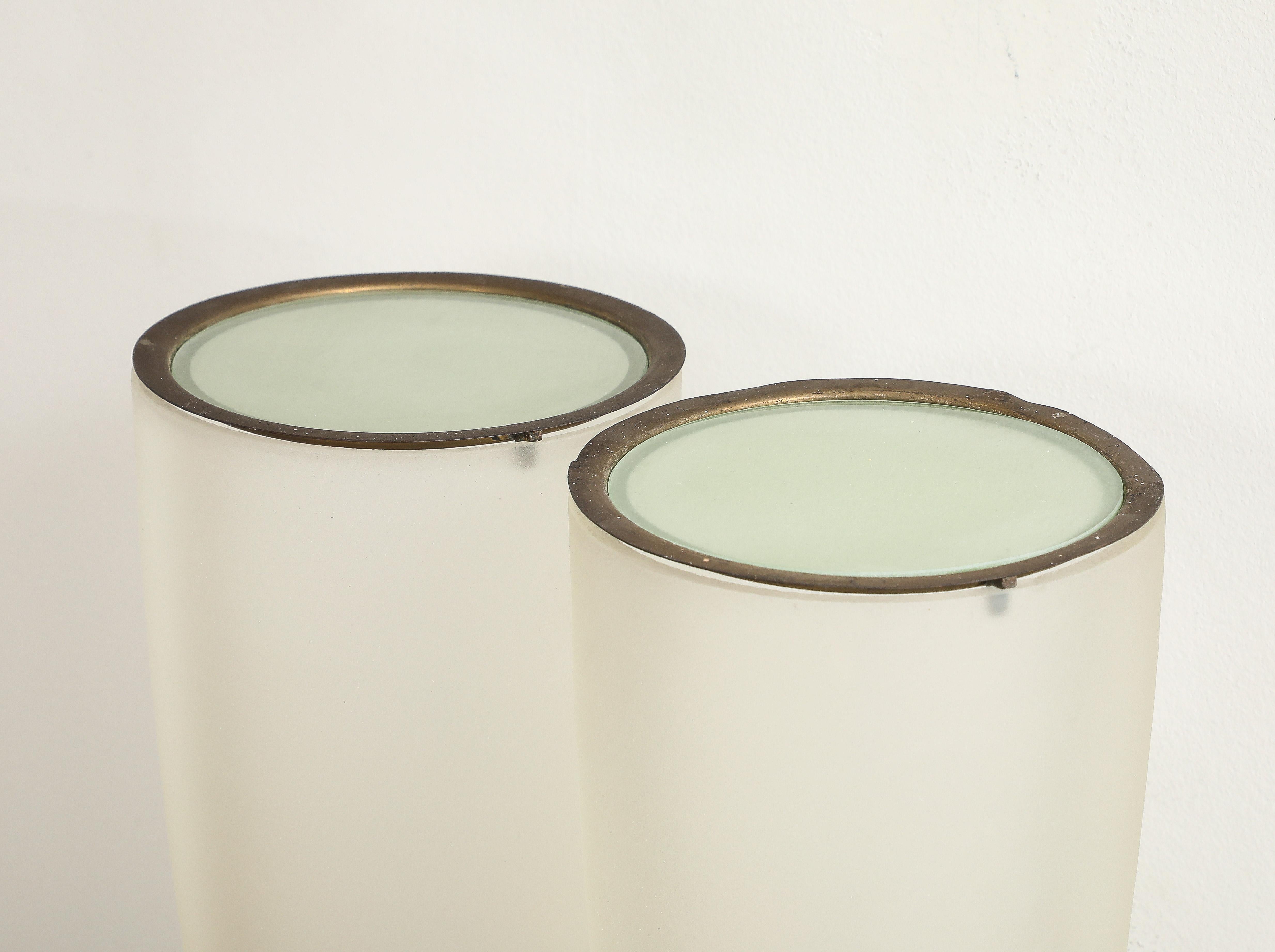 Pietro Chiesa for Fontana Arte Rare Pair of Large Sconces Model 1537, 1940s For Sale 7