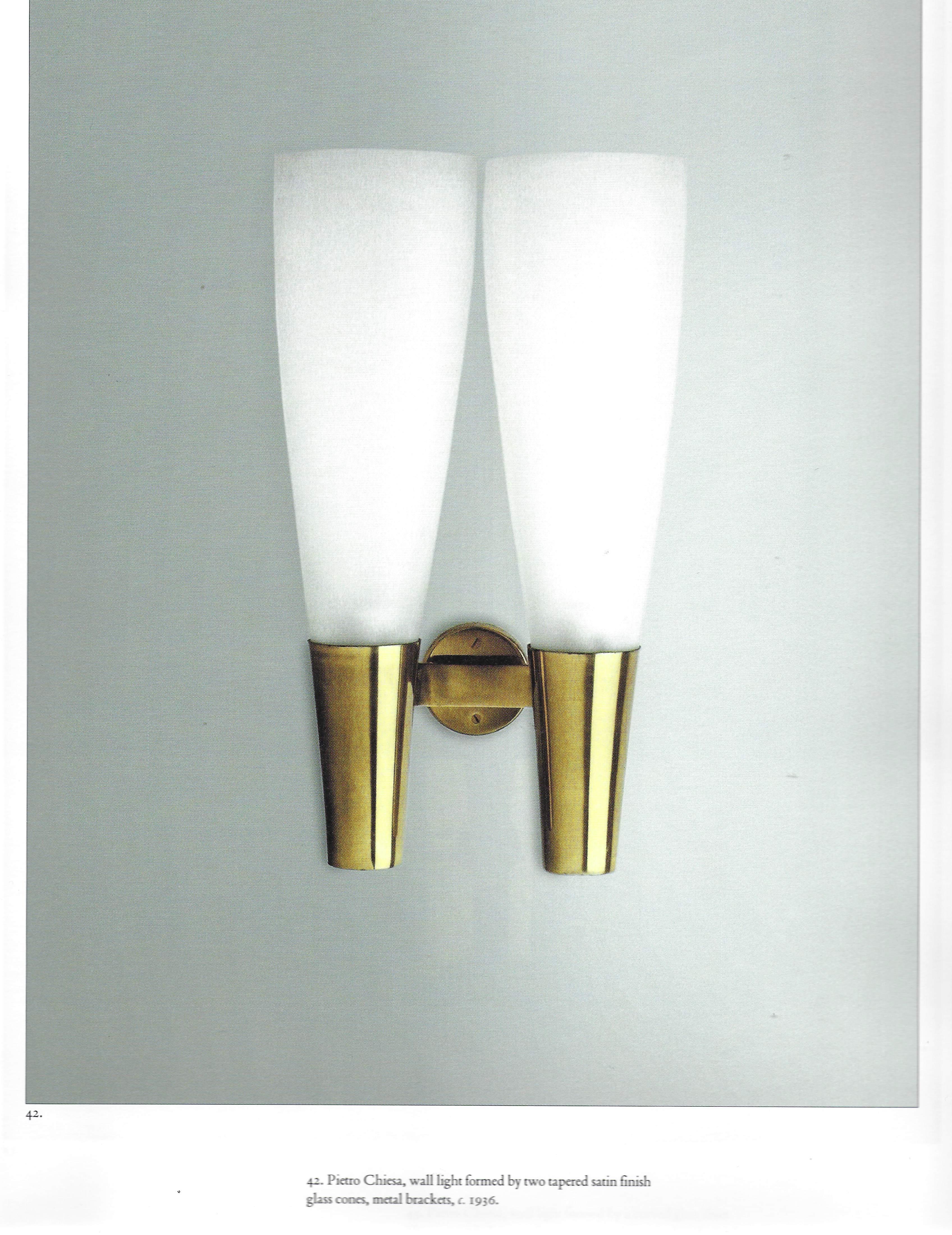Pietro Chiesa for Fontana Arte Rare Pair of Large Sconces Model 1537, 1940s For Sale 8