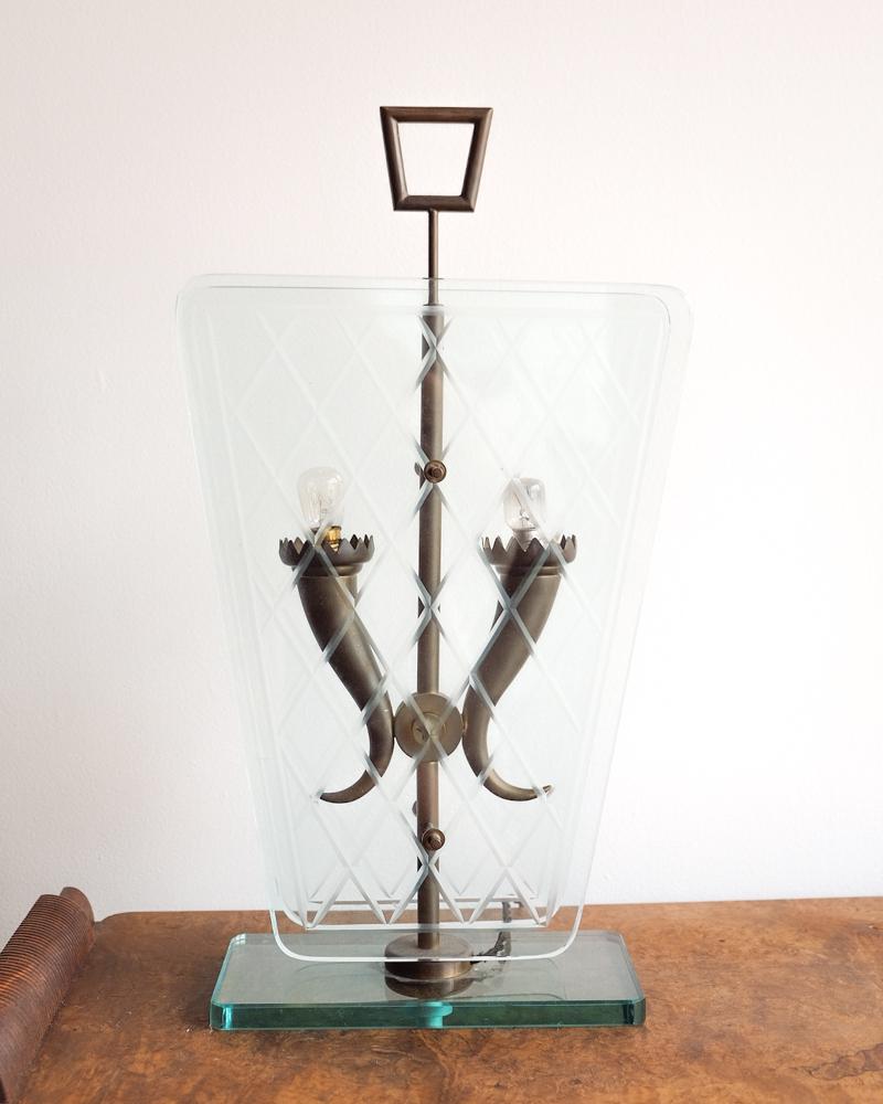 Pietro Chiesa para Fontana Arte Lámpara de mesa Moderno de mediados de siglo en venta
