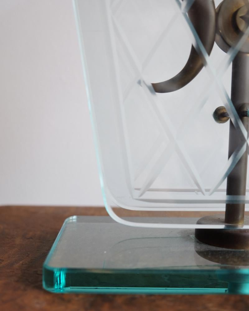 Pietro Chiesa para Fontana Arte Lámpara de mesa Grabado en venta