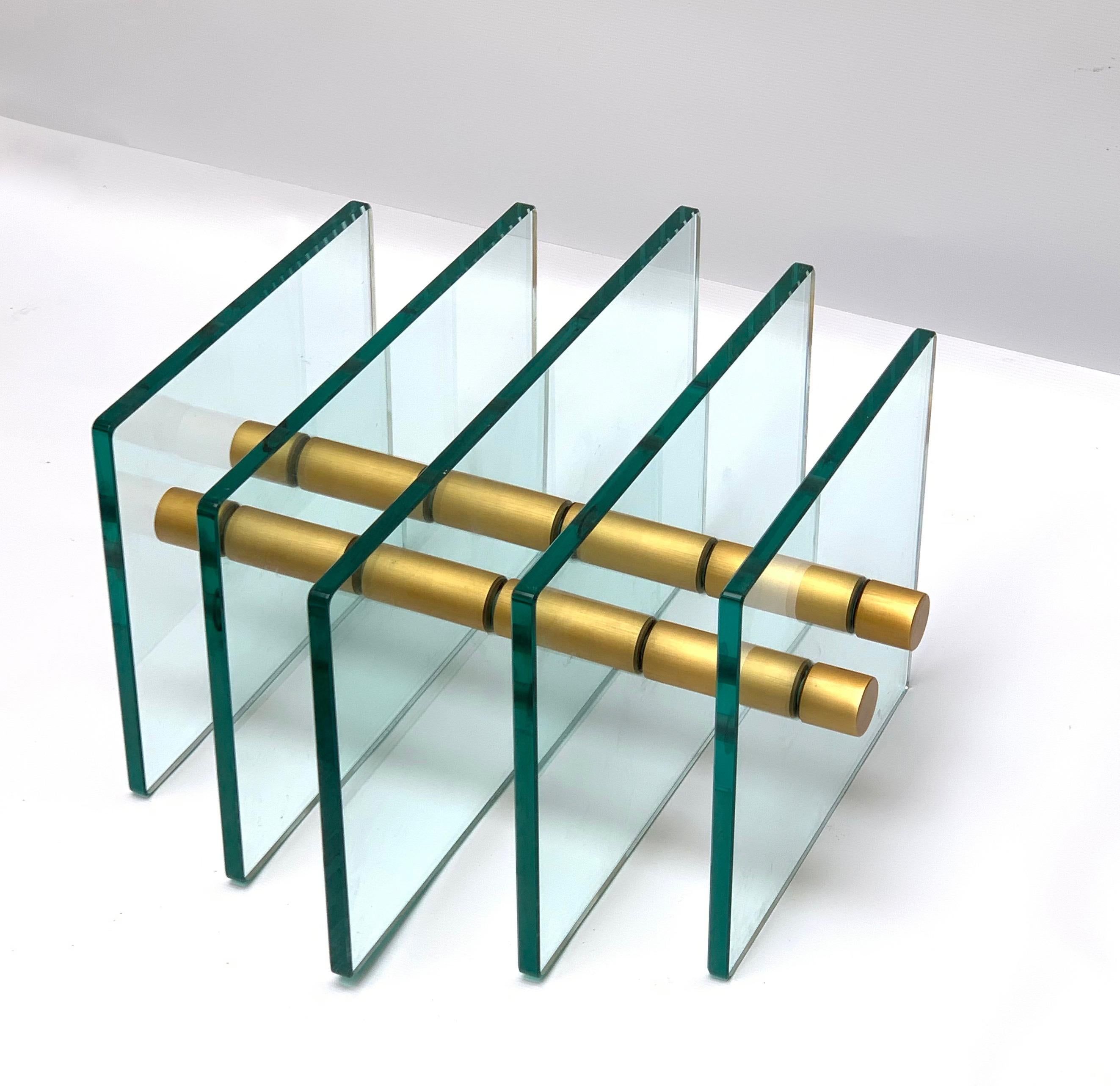 Pietro Chiesa Glass and Brass Italian Coffee Table for Fontana Arte, 1930s 11