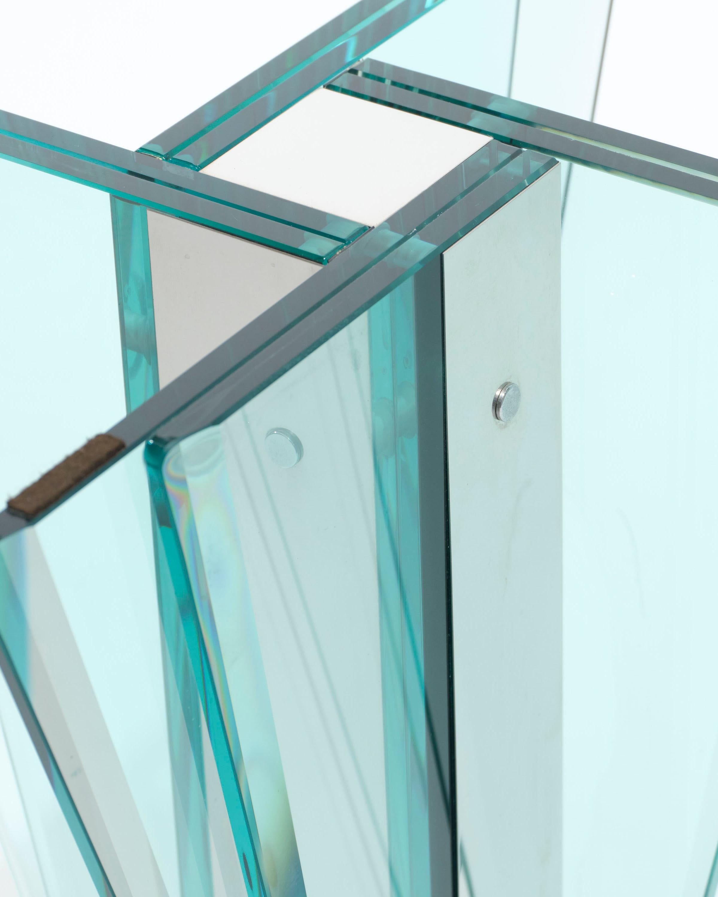 Pietro Chiesa glass table, 1970s For Sale 3